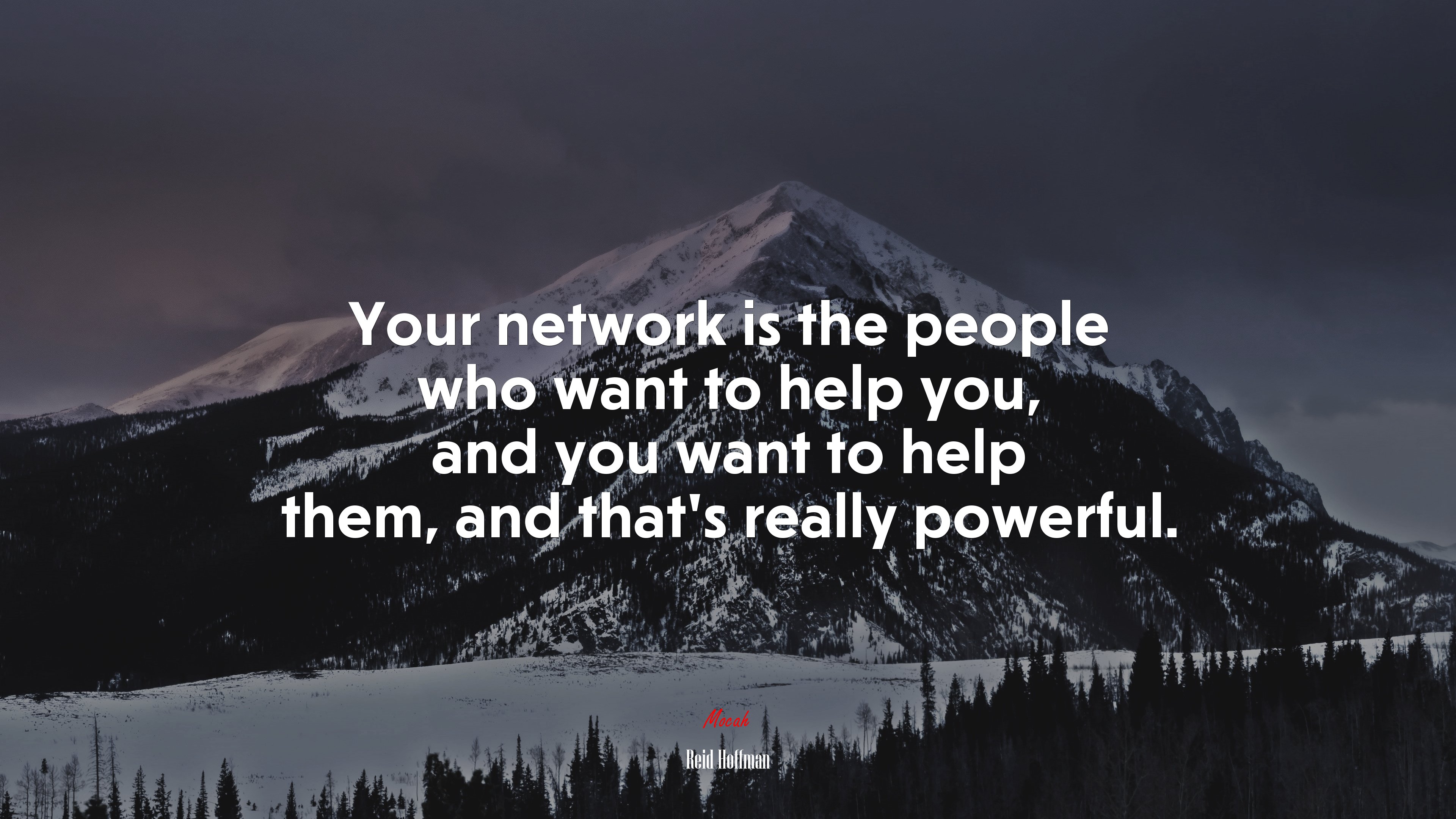 Your network is the people who want to help you, and you want to help them, and that’s really powerful. | Reid Hoffman quote HD Wallpaper