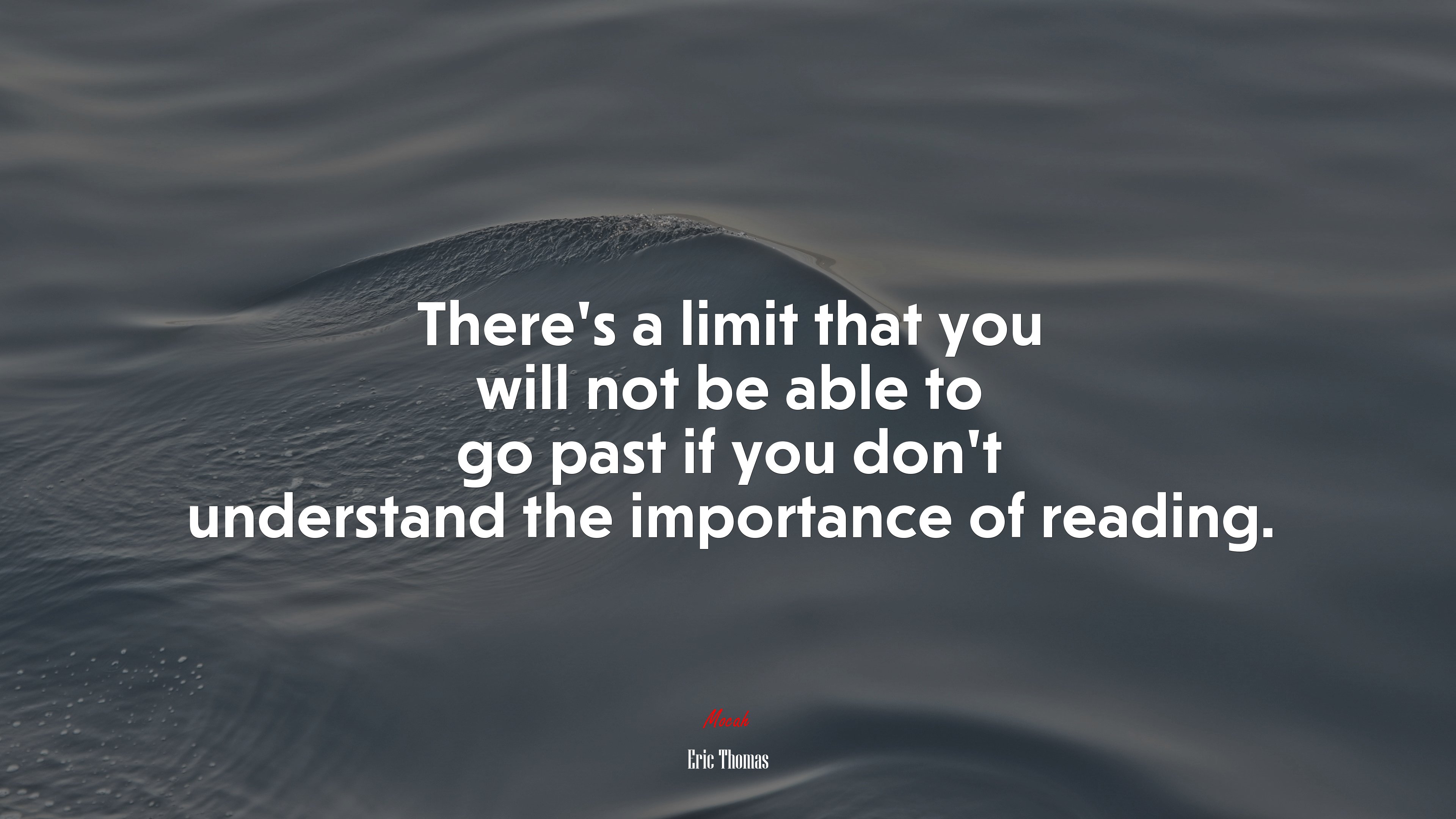 There’s a limit that you will not be able to go past if you don’t understand the importance of reading. | Eric Thomas quote HD Wallpaper
