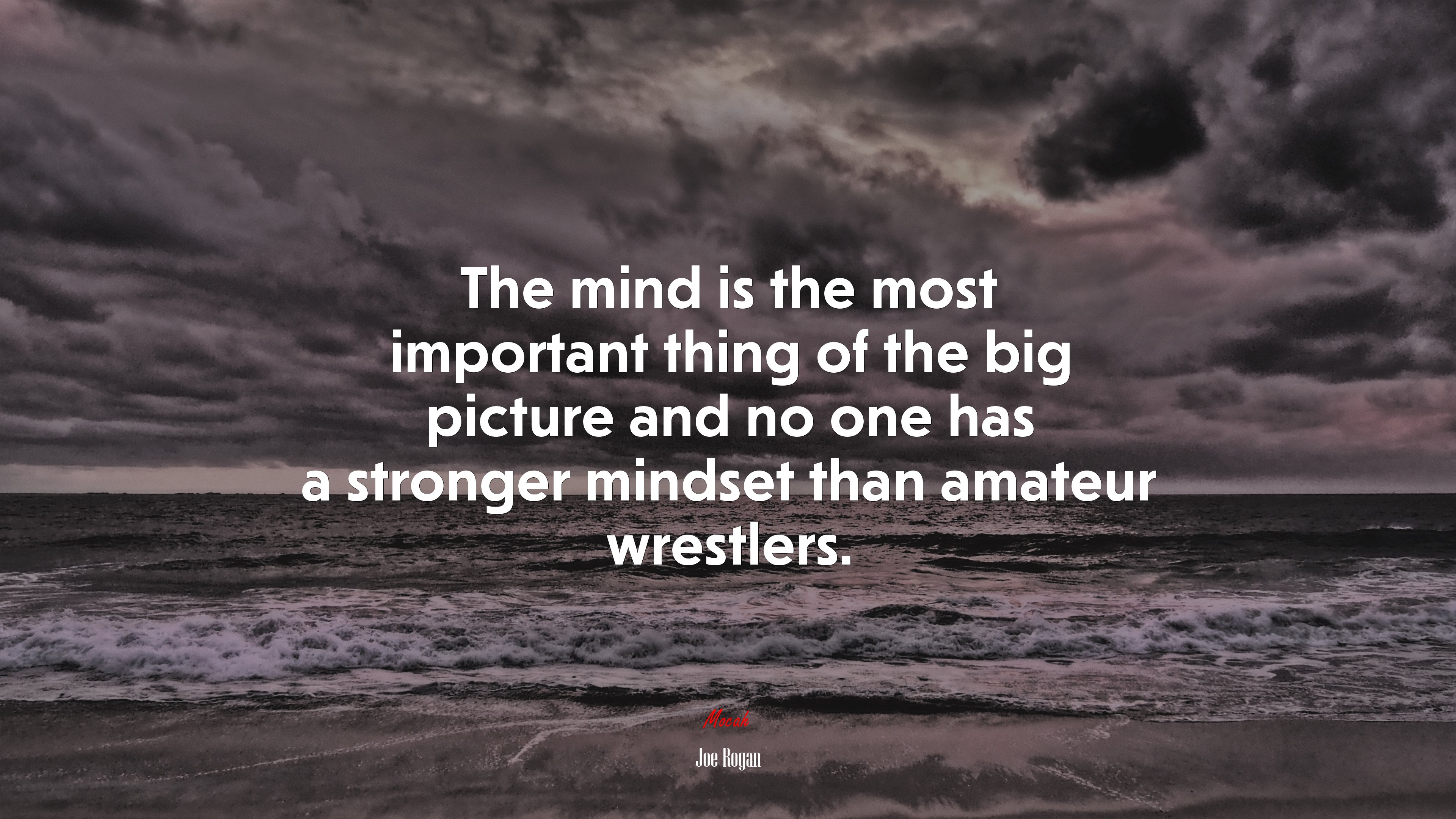 The mind is the most important thing of the big picture and no one has a stronger mindset than amateur wrestlers. | Joe Rogan quote HD Wallpaper