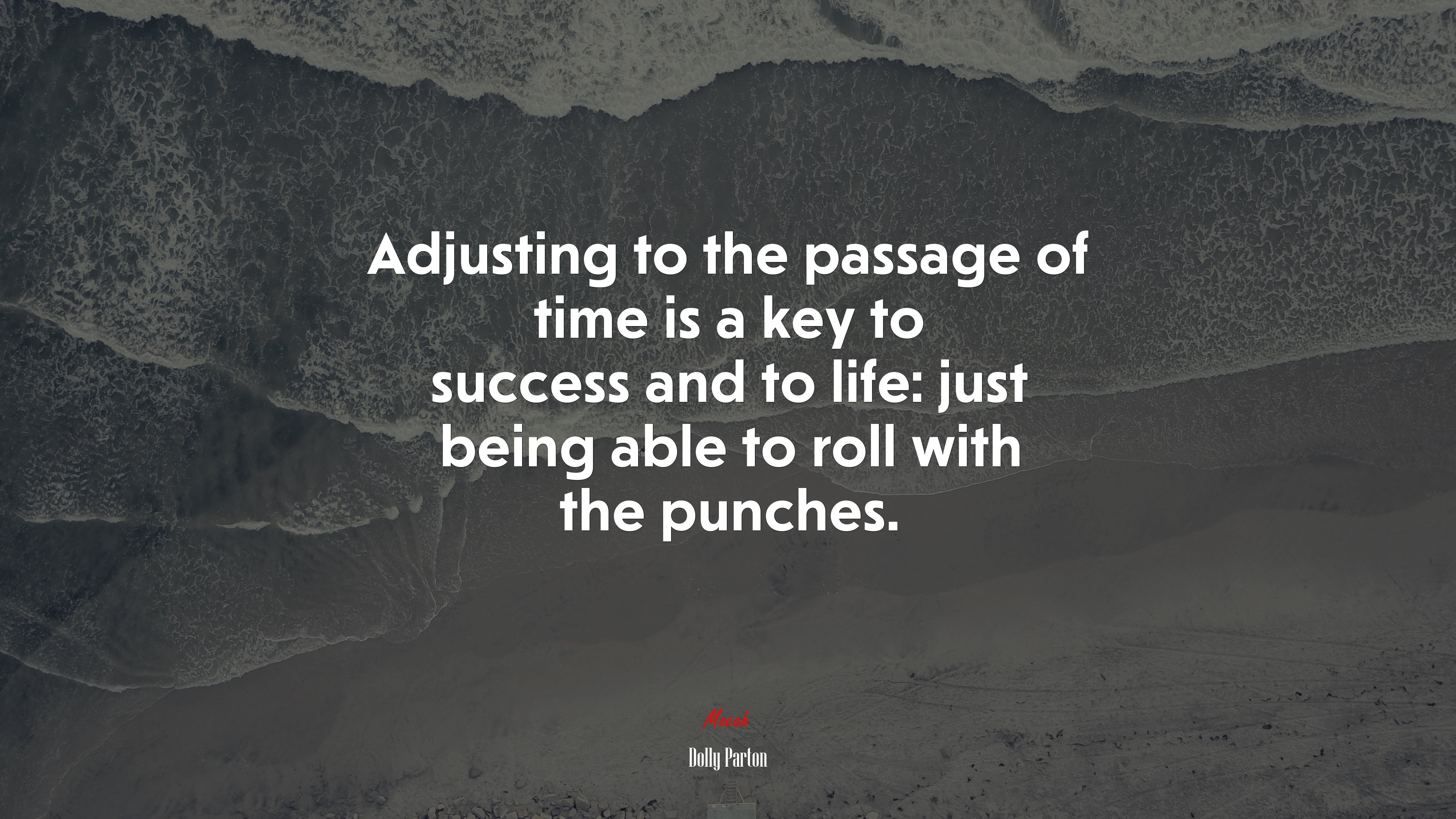 Adjusting to the passage of time is a key to success and to life: just being able to roll with the punches. | Dolly Parton quote HD Wallpaper