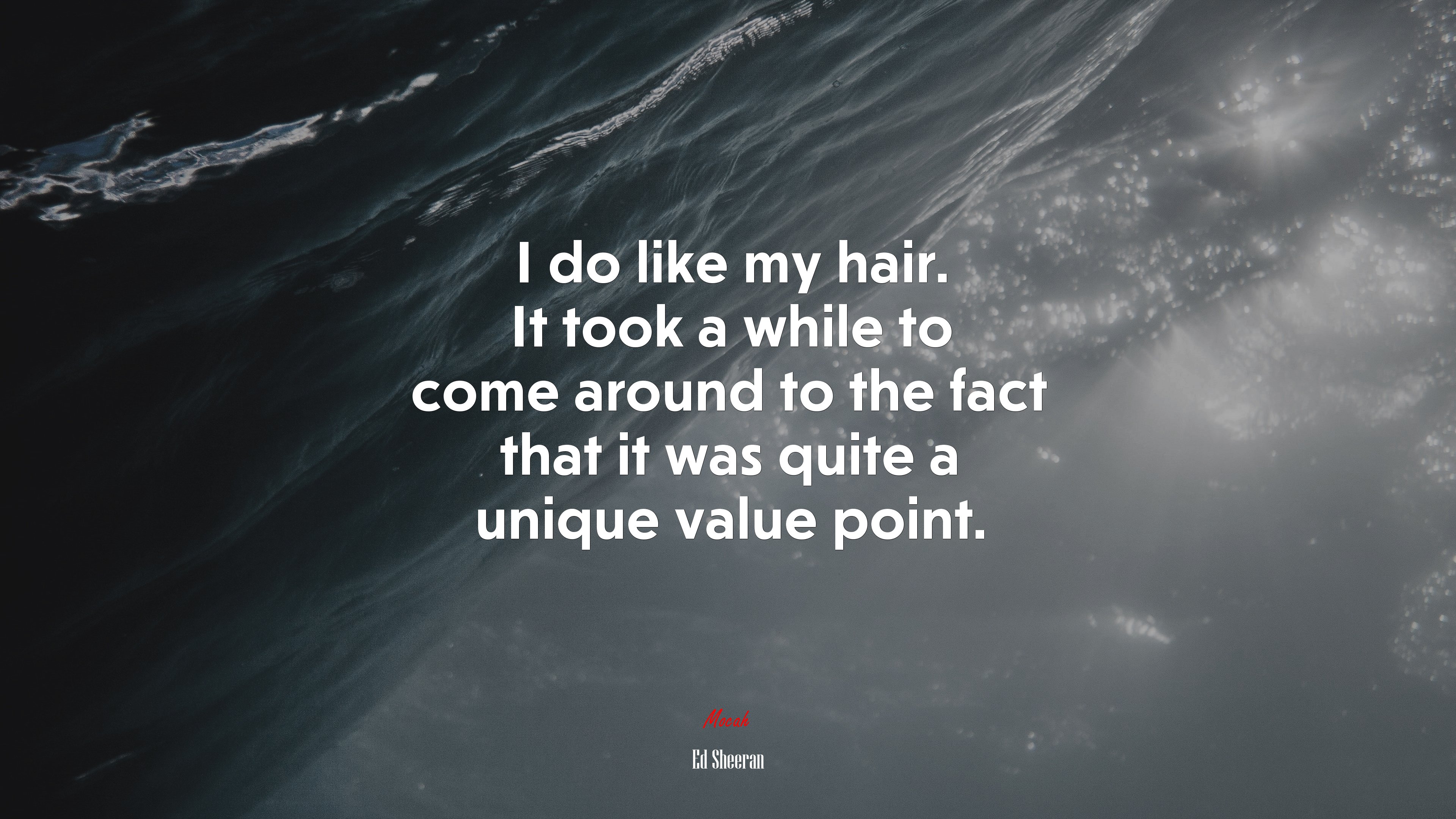I do like my hair. It took a while to come around to the fact that it was quite a unique value point. | Ed Sheeran quote HD Wallpaper