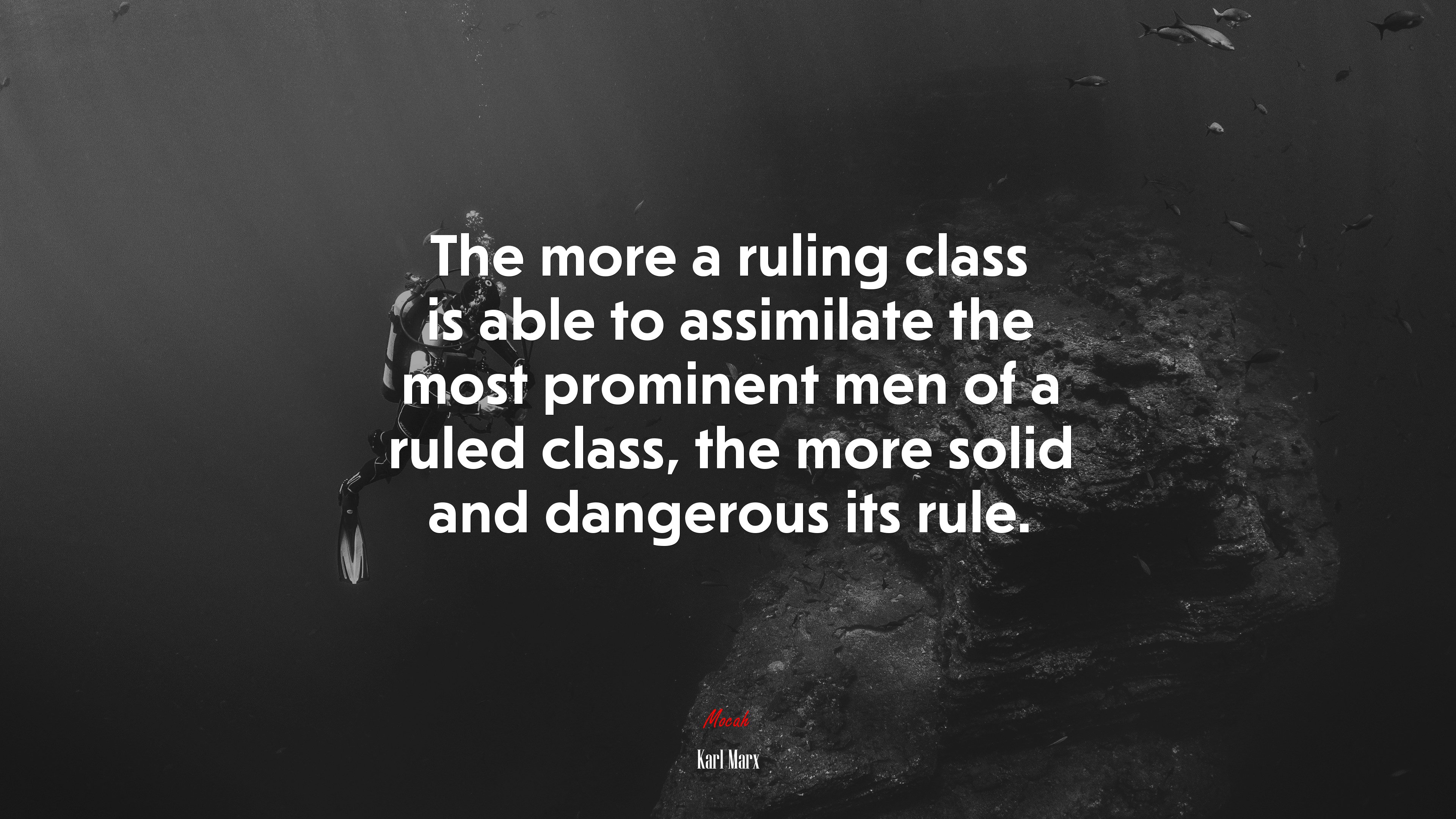 The more a ruling class is able to assimilate the most prominent men of a ruled class, the more solid and dangerous its rule. | Karl Marx quote HD Wallpaper