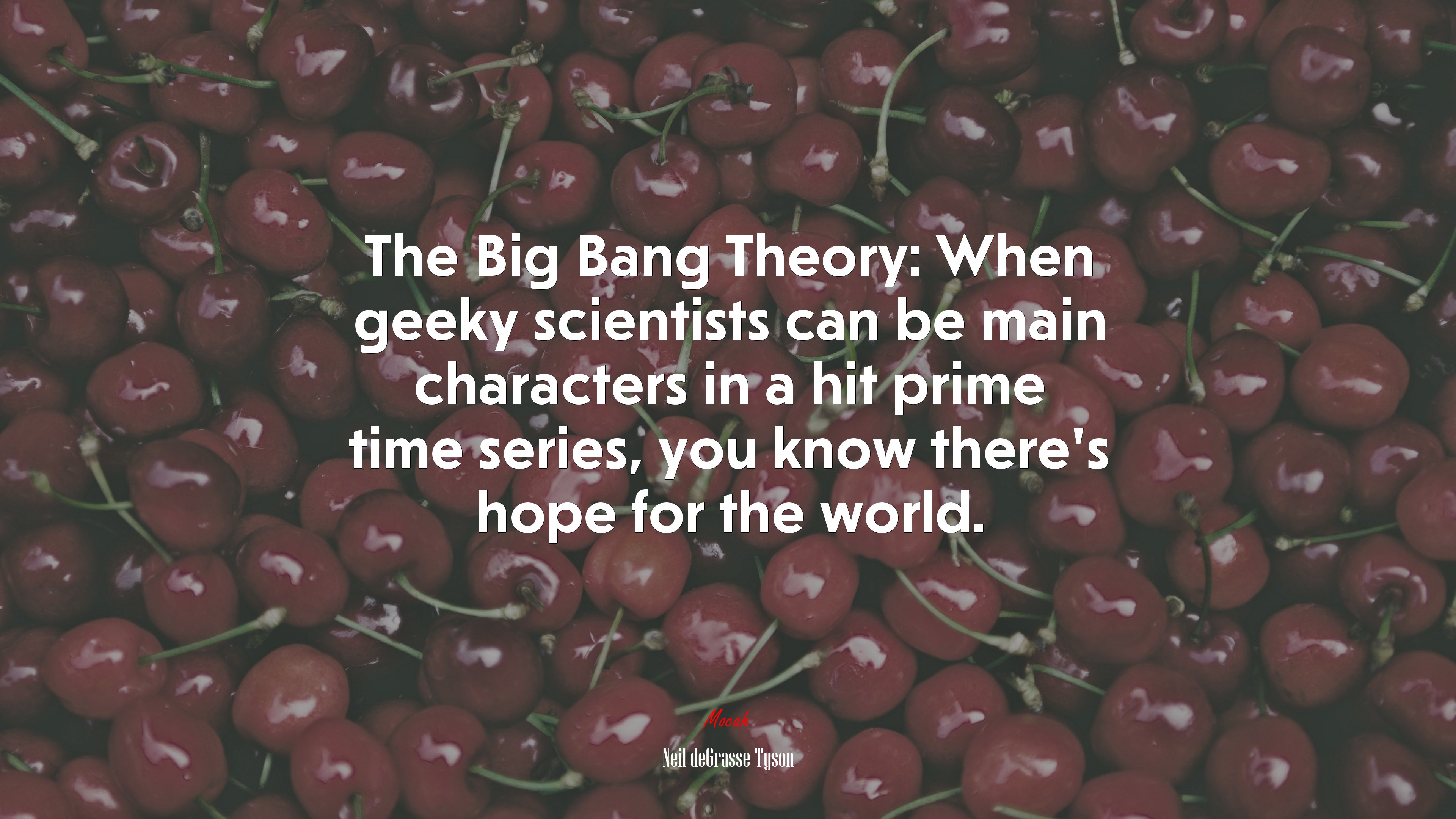 The Big Bang Theory: When geeky scientists can be main characters in a hit prime time series, you know there’s hope for the world. | Neil deGrasse Tyson quote HD Wallpaper