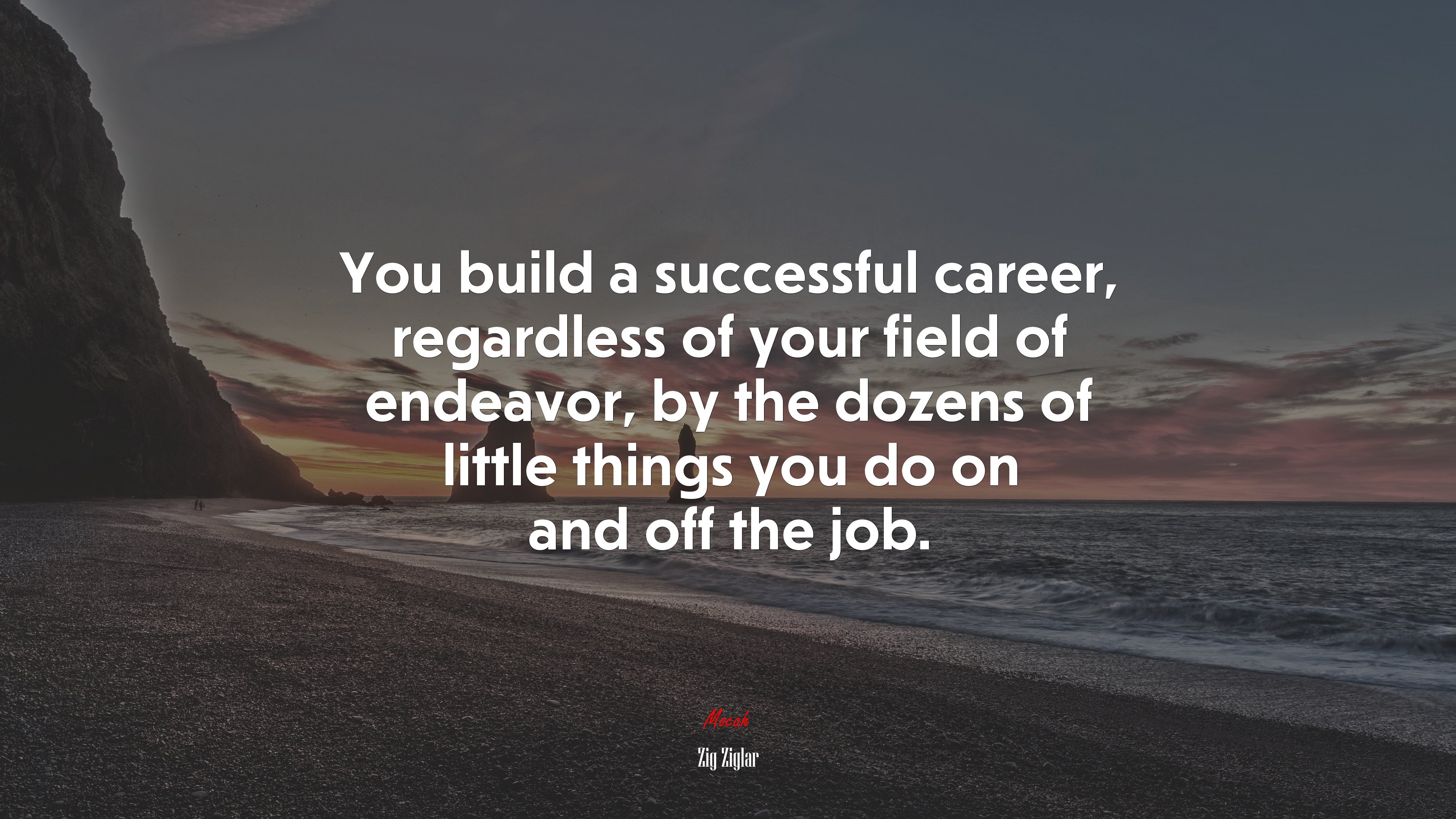 You build a successful career, regardless of your field of endeavor, by the dozens of little things you do on and off the job. | Zig Ziglar quote HD Wallpaper