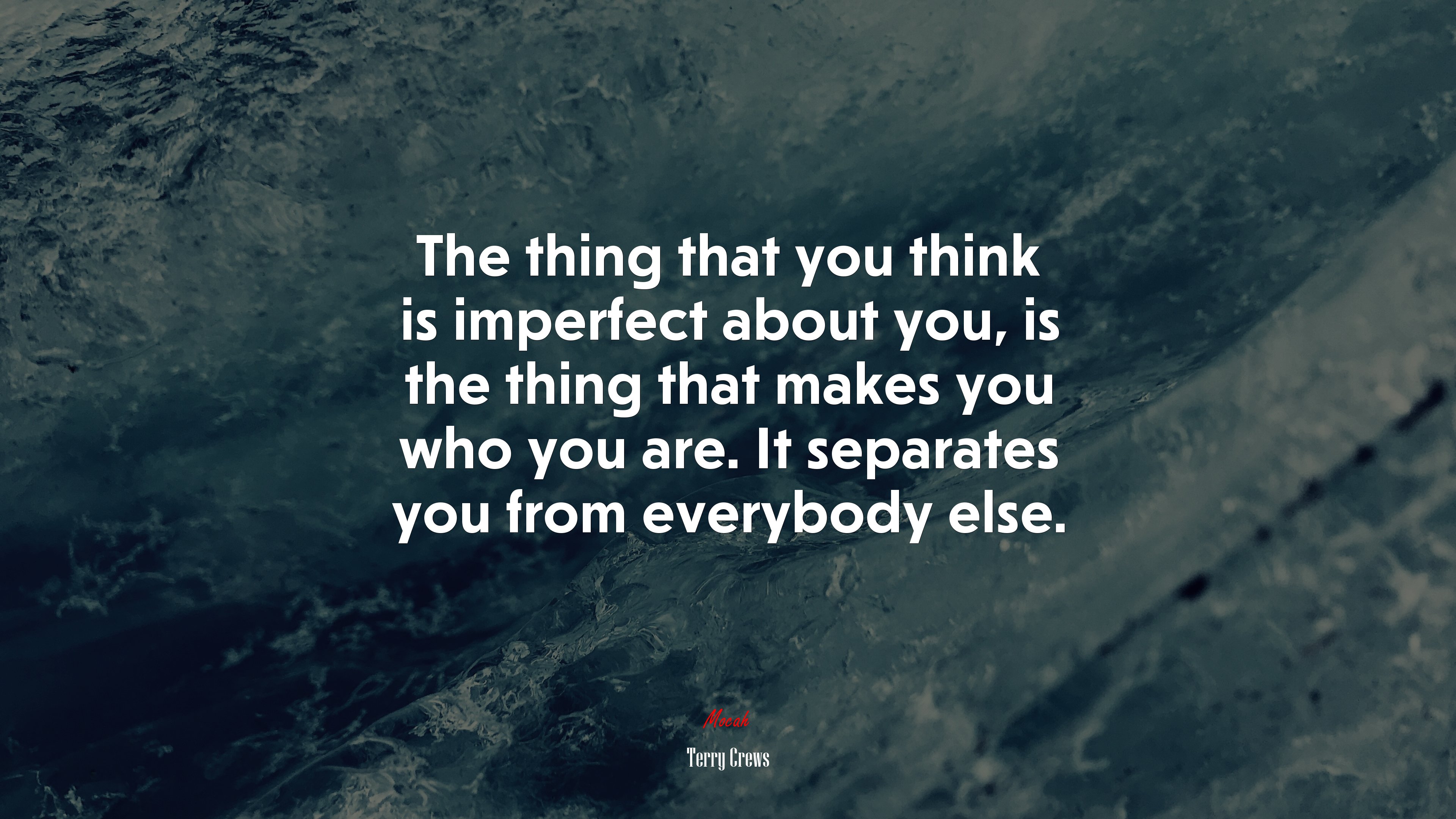 The thing that you think is imperfect about you, is the thing that makes you who you are. It separates you from everybody else. | Terry Crews quote HD Wallpaper