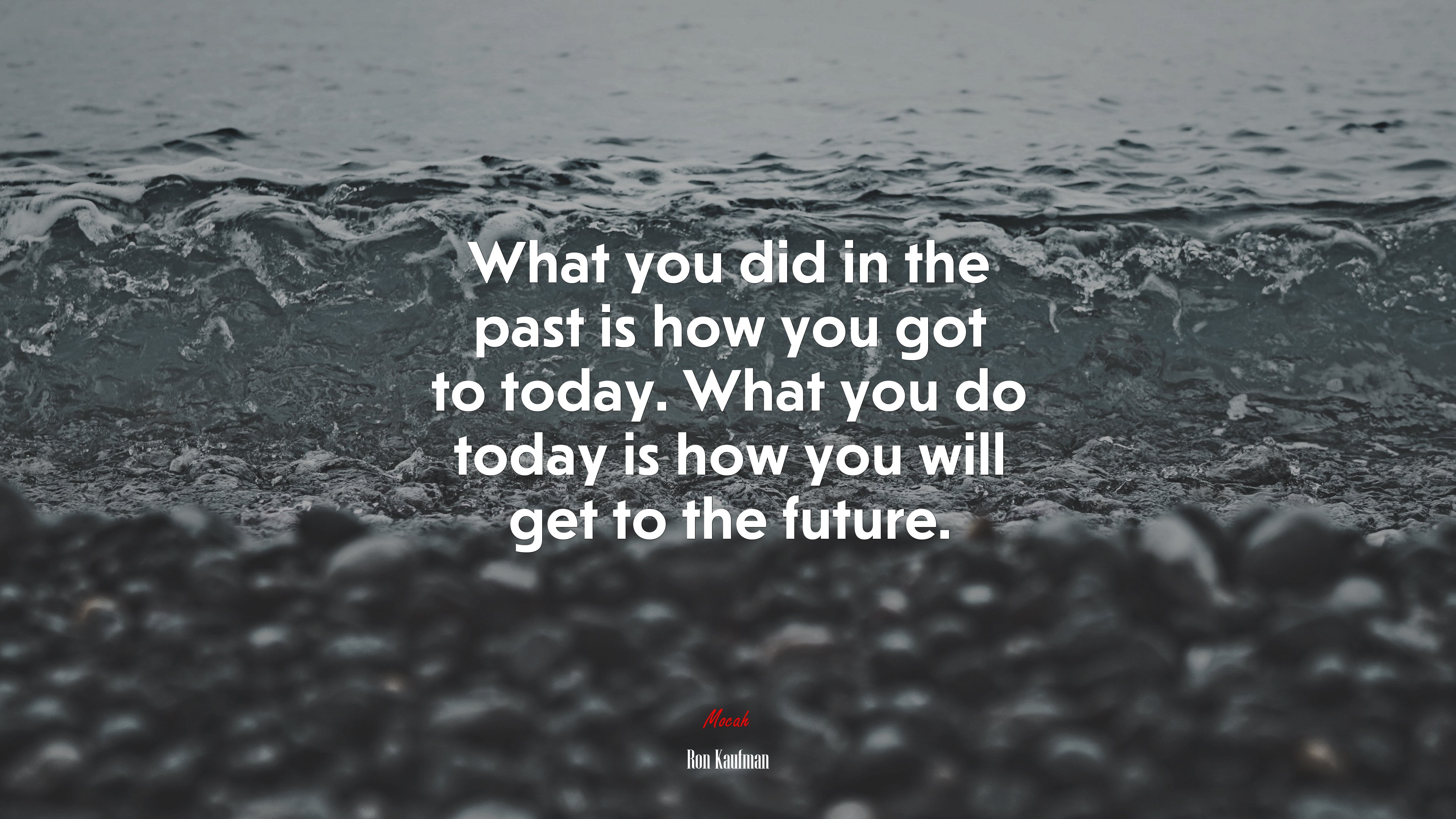 What you did in the past is how you got to today. What you do today is how you will get to the future. | Ron Kaufman quote HD Wallpaper