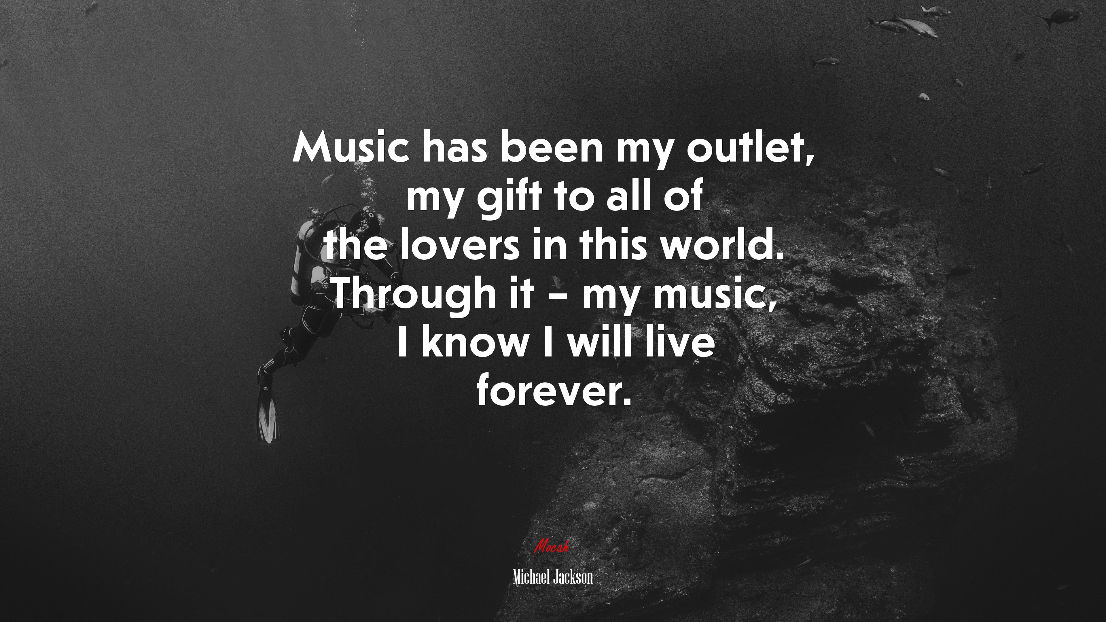 Music has been my outlet, my gift to all of the lovers in this world. Through it – my music, I know I will live forever. | Michael Jackson quote HD Wallpaper