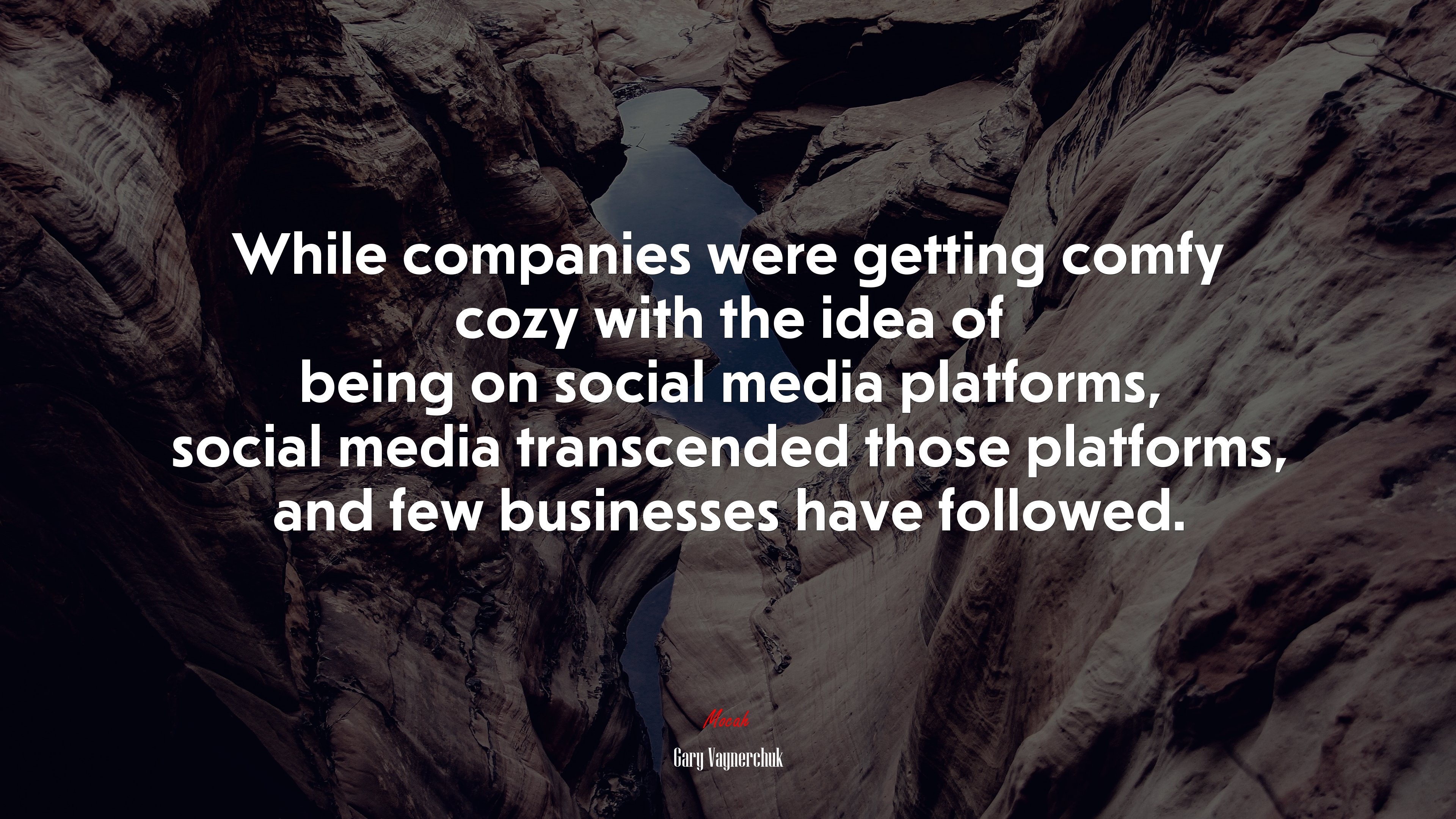 While companies were getting comfy cozy with the idea of being on social media platforms, social media transcended those platforms, and few businesses have followed. | Gary Vaynerchuk quote HD Wallpaper