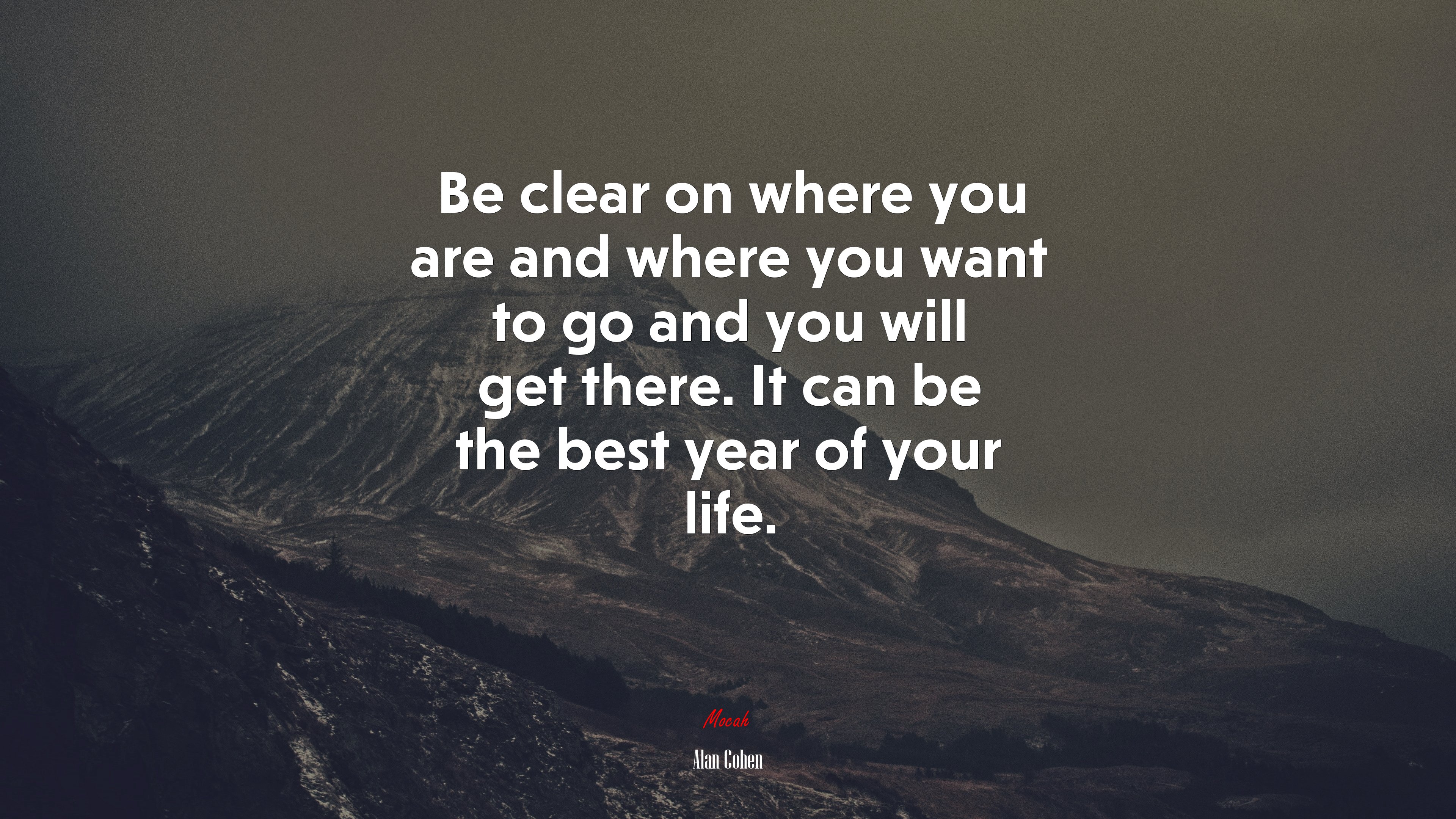 Be clear on where you are and where you want to go and you will get there. It can be the best year of your life. | Alan Cohen quote HD Wallpaper