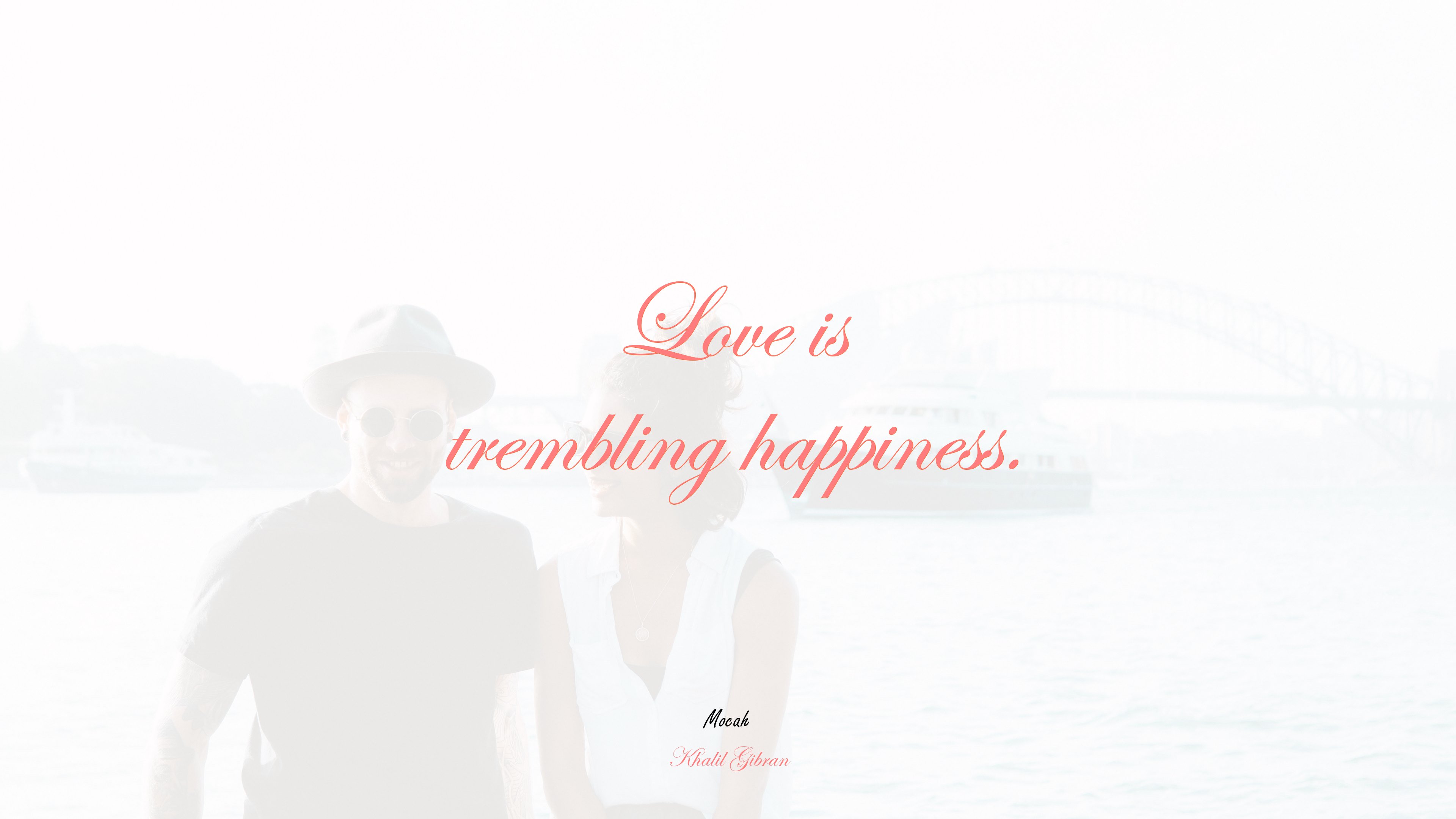 download free love with quote, Khalil Gibran quote HD Wallpaper