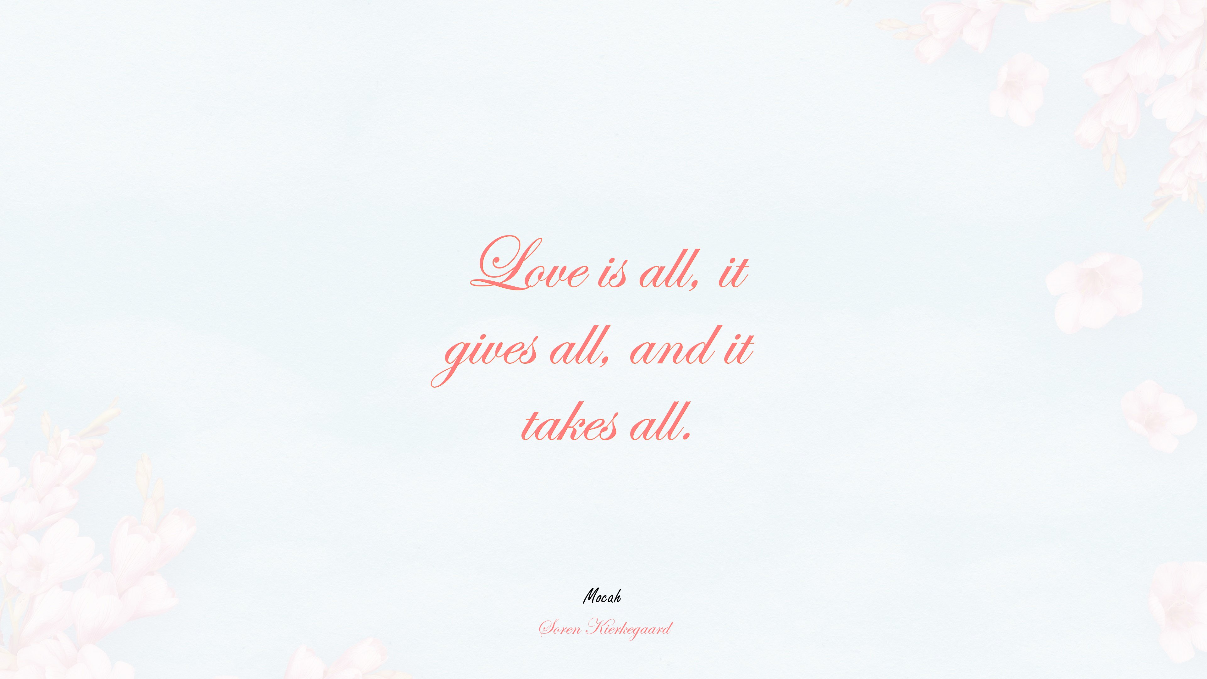 cute with love quote, Soren Kierkegaard quote HD Wallpaper