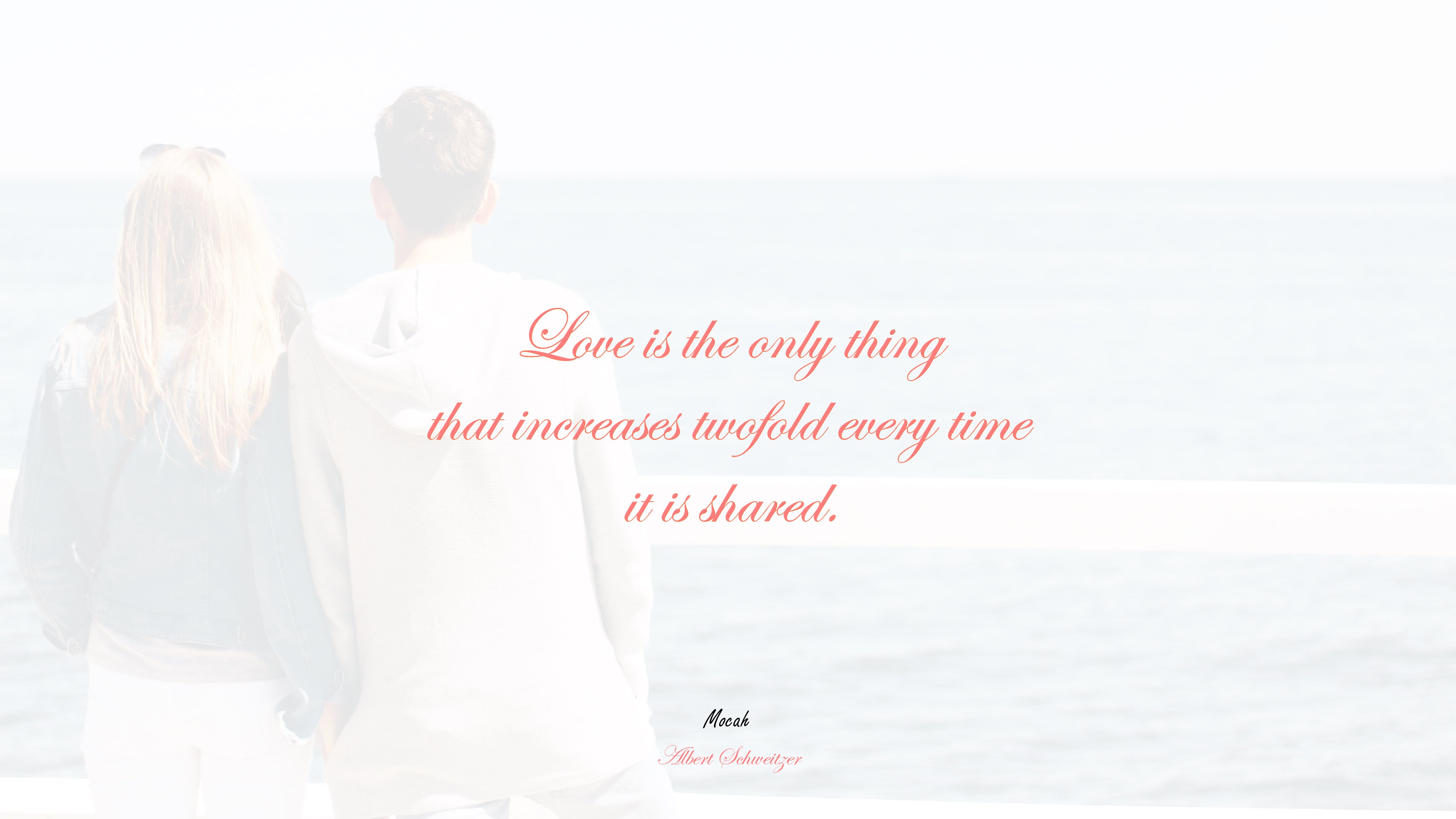 free download love with quote, Albert Schweitzer quote HD Wallpaper