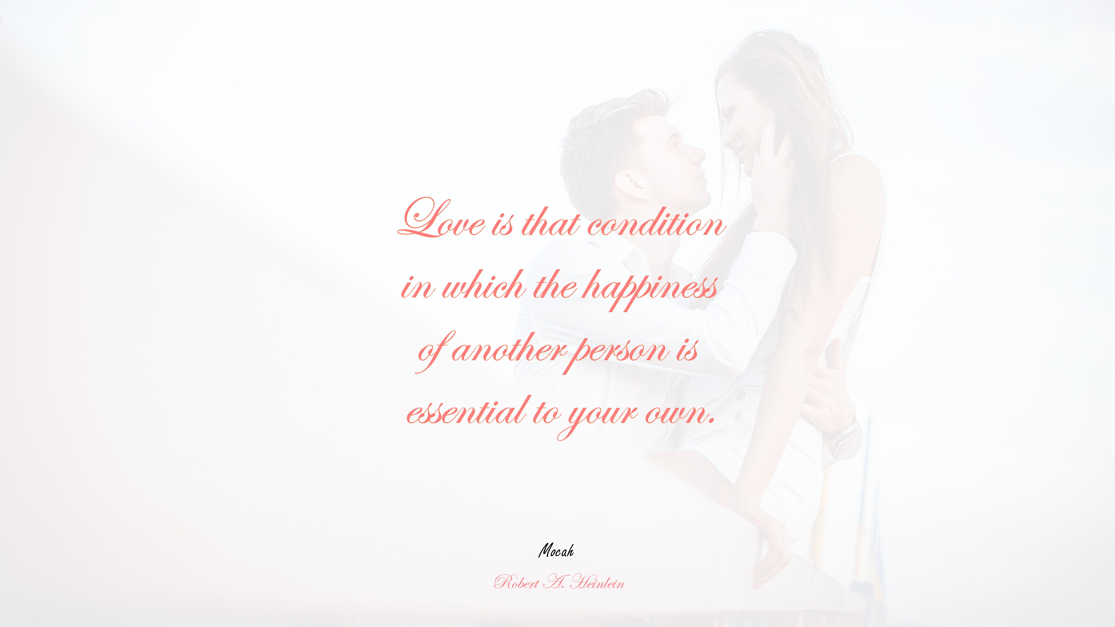 desktop with quote about love, Robert A. Heinlein quote HD Wallpaper