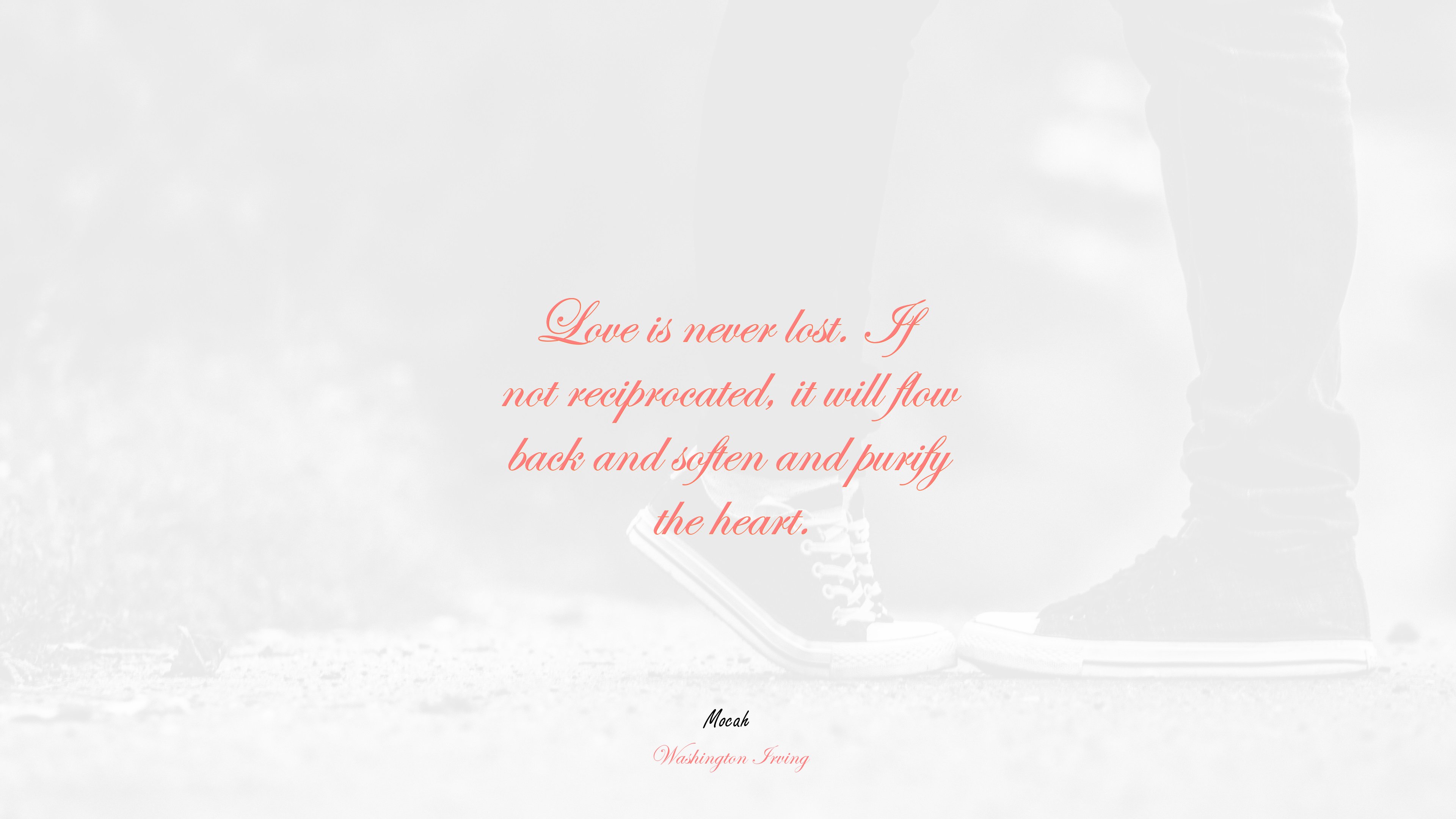 nice quote on love, Washington Irving quote HD Wallpaper