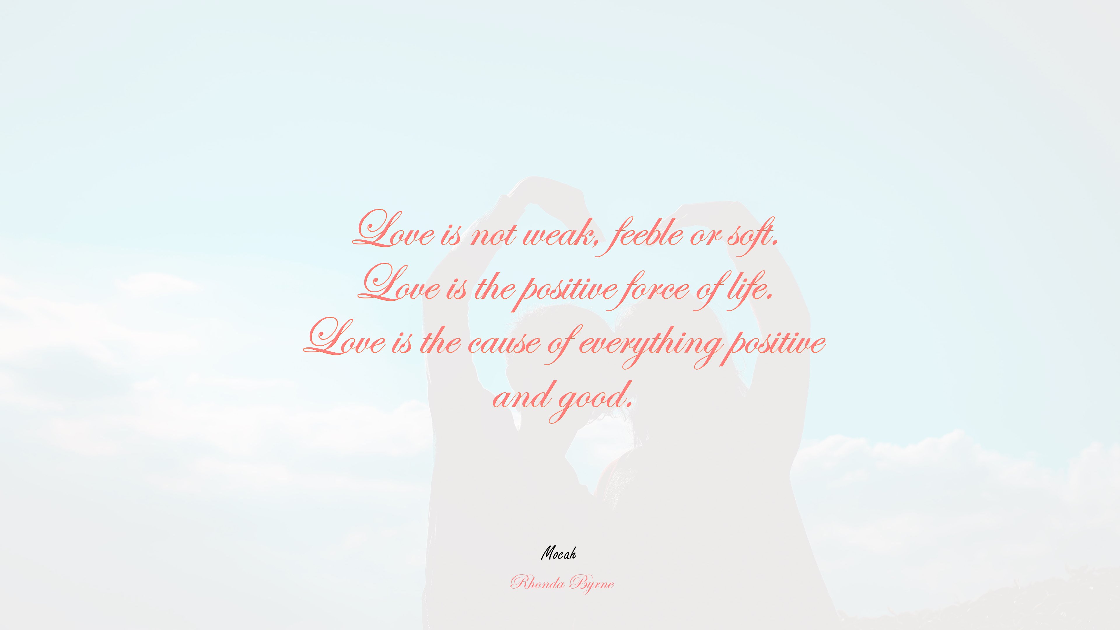 full hd wallpapers of love quote, Rhonda Byrne quote HD Wallpaper