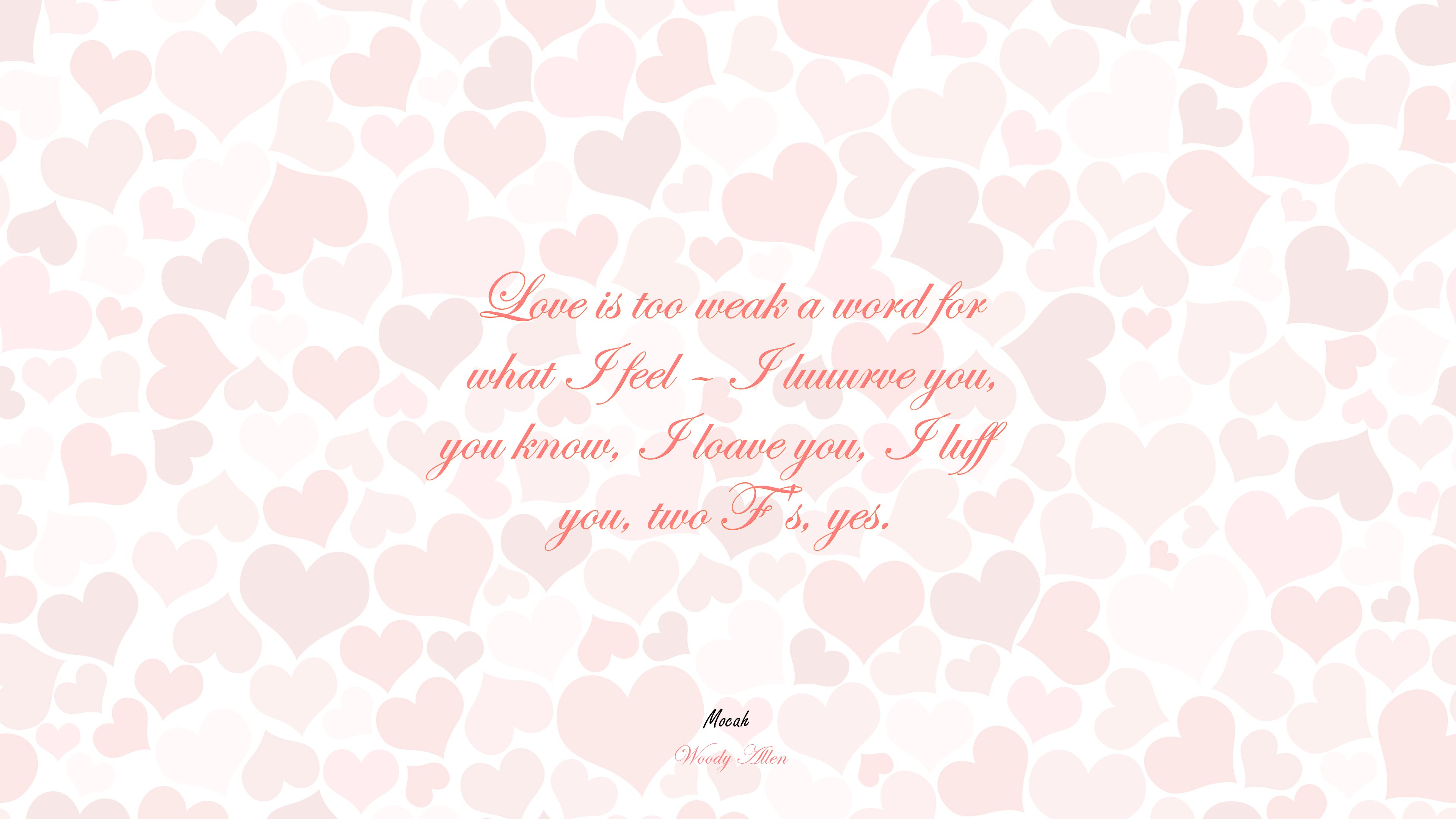 love quote on, Woody Allen quote HD Wallpaper