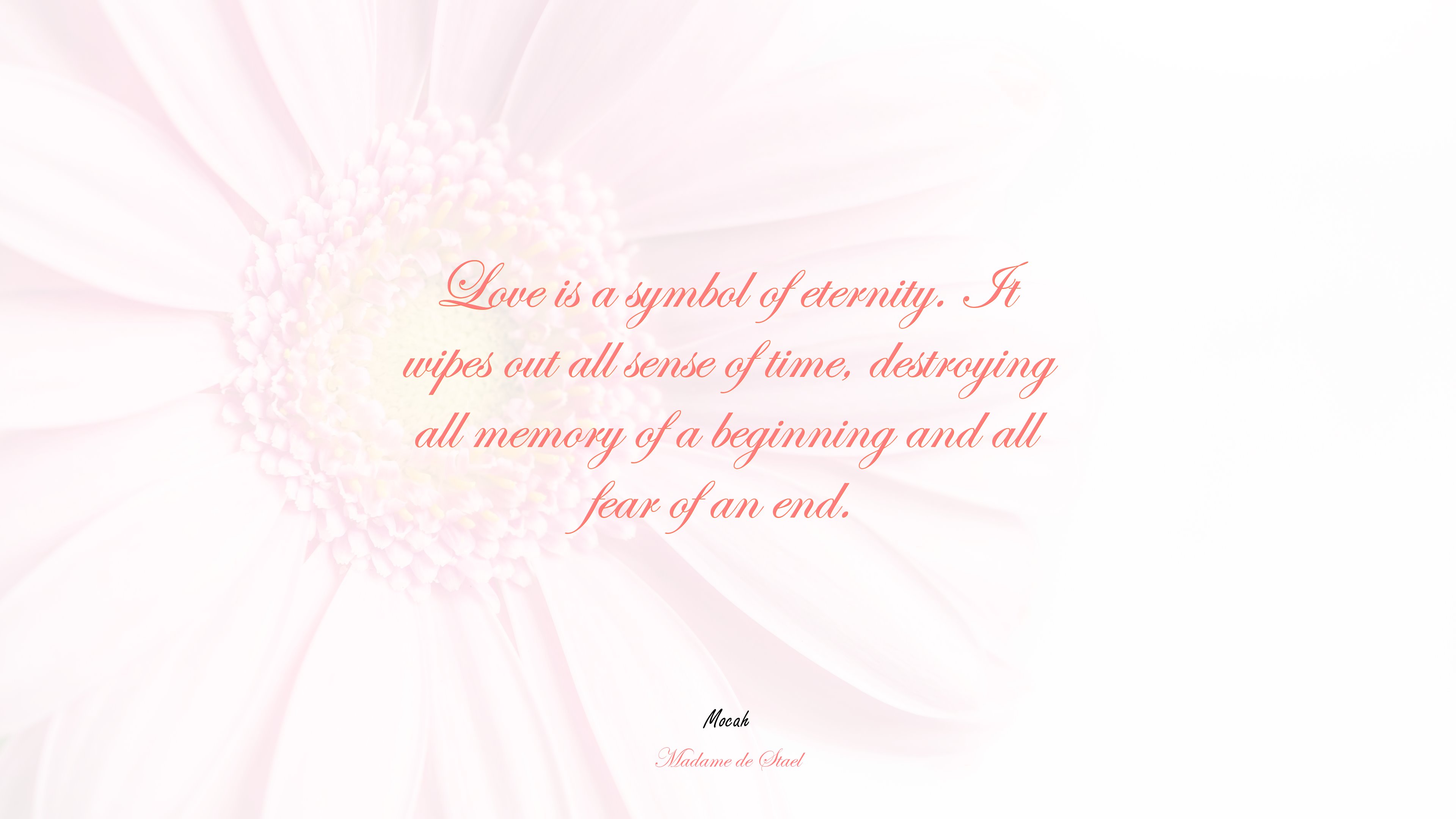  of love quote with image, Madame de Stael quote HD Wallpaper