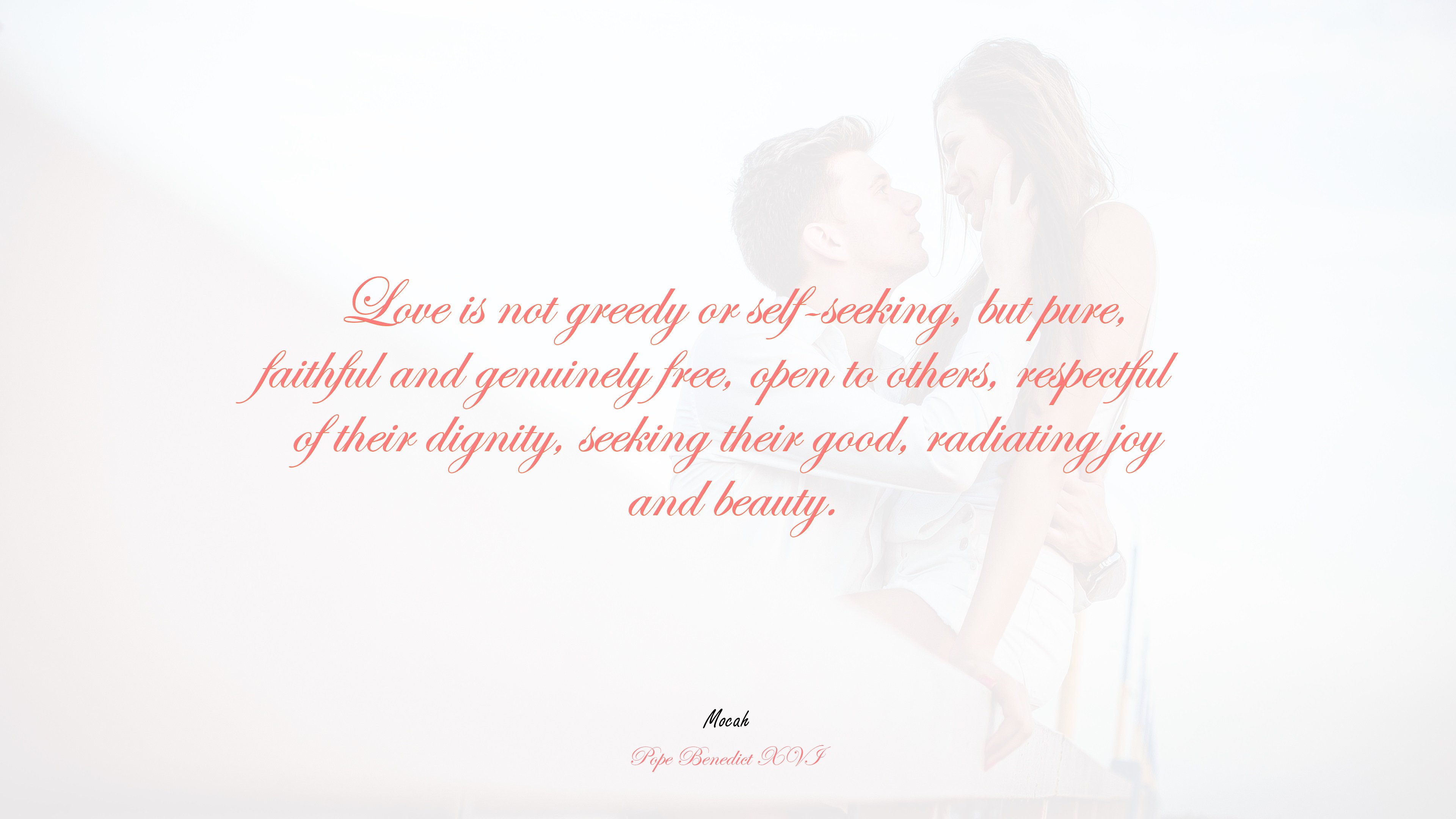 free download of love quote, Pope Benedict XVI quote HD Wallpaper