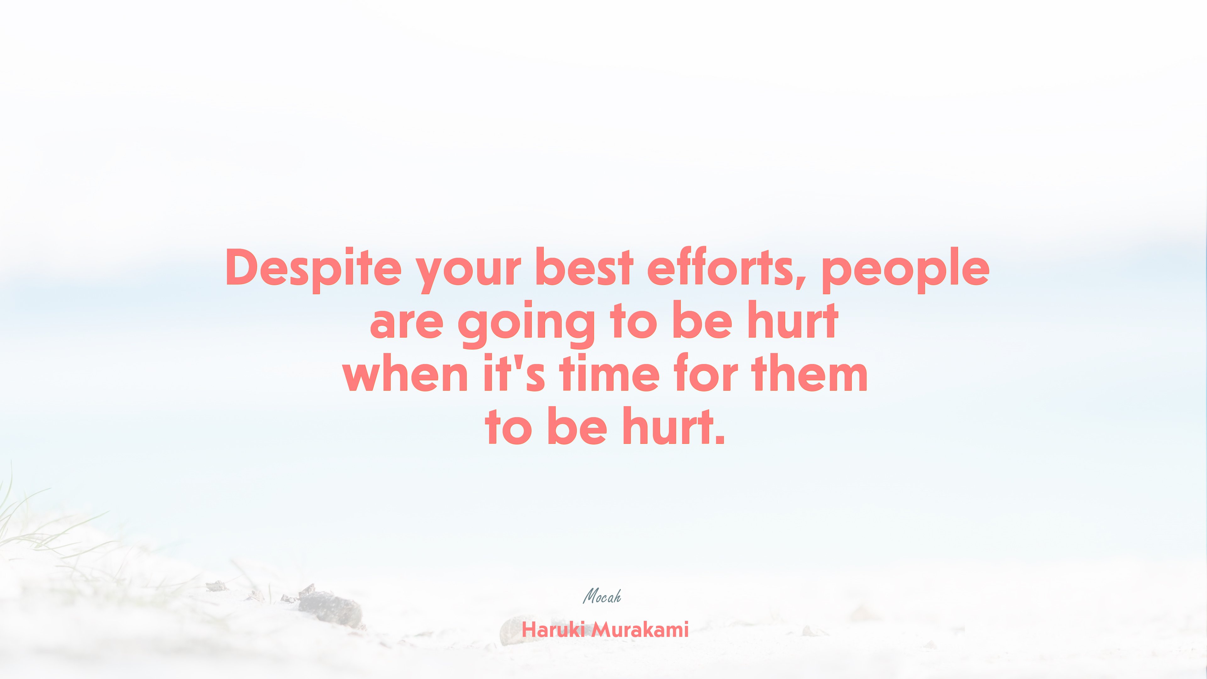quote about life desktop, Haruki Murakami quote HD Wallpaper