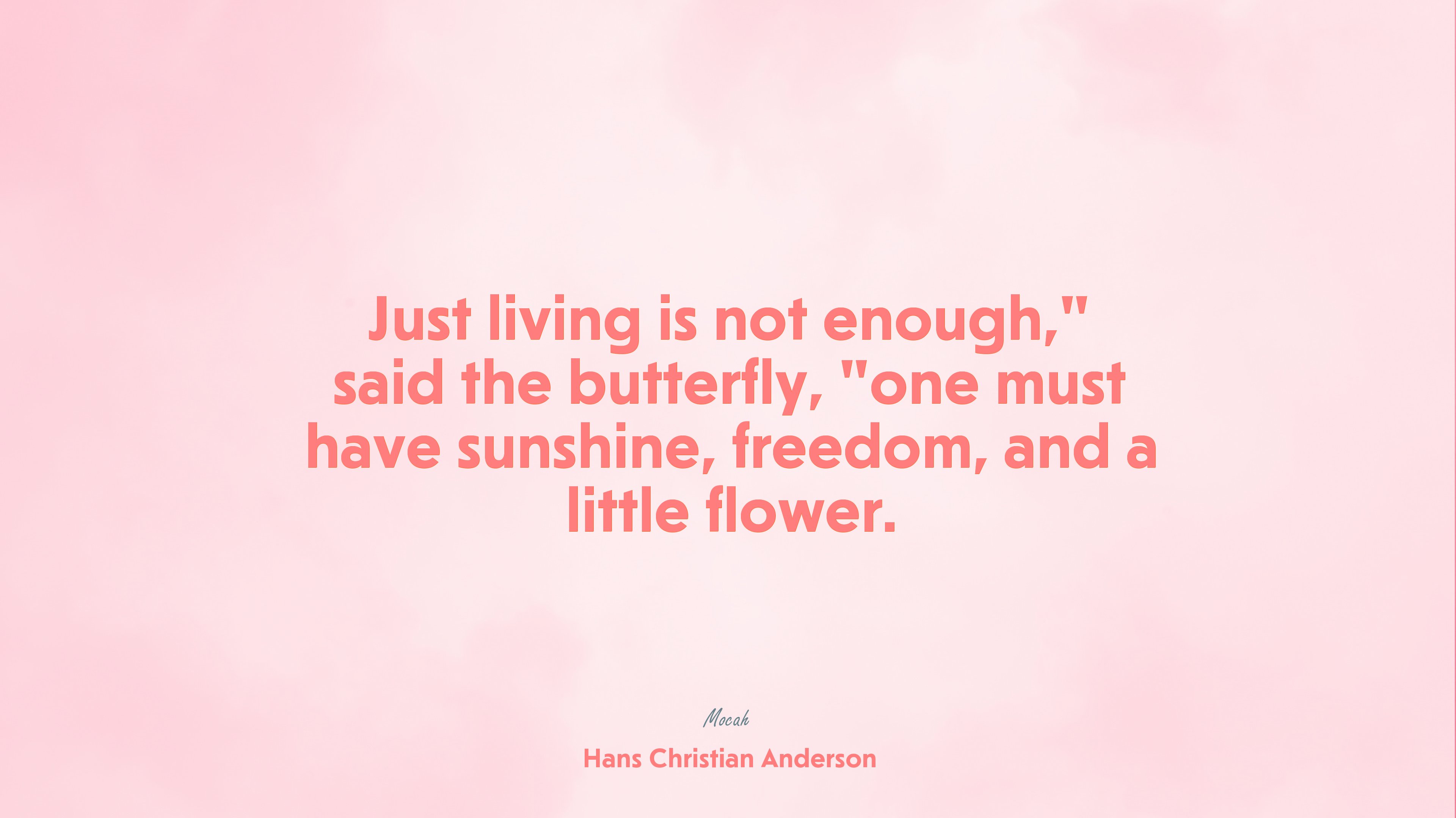 quote on life, Hans Christian Anderson quote HD Wallpaper