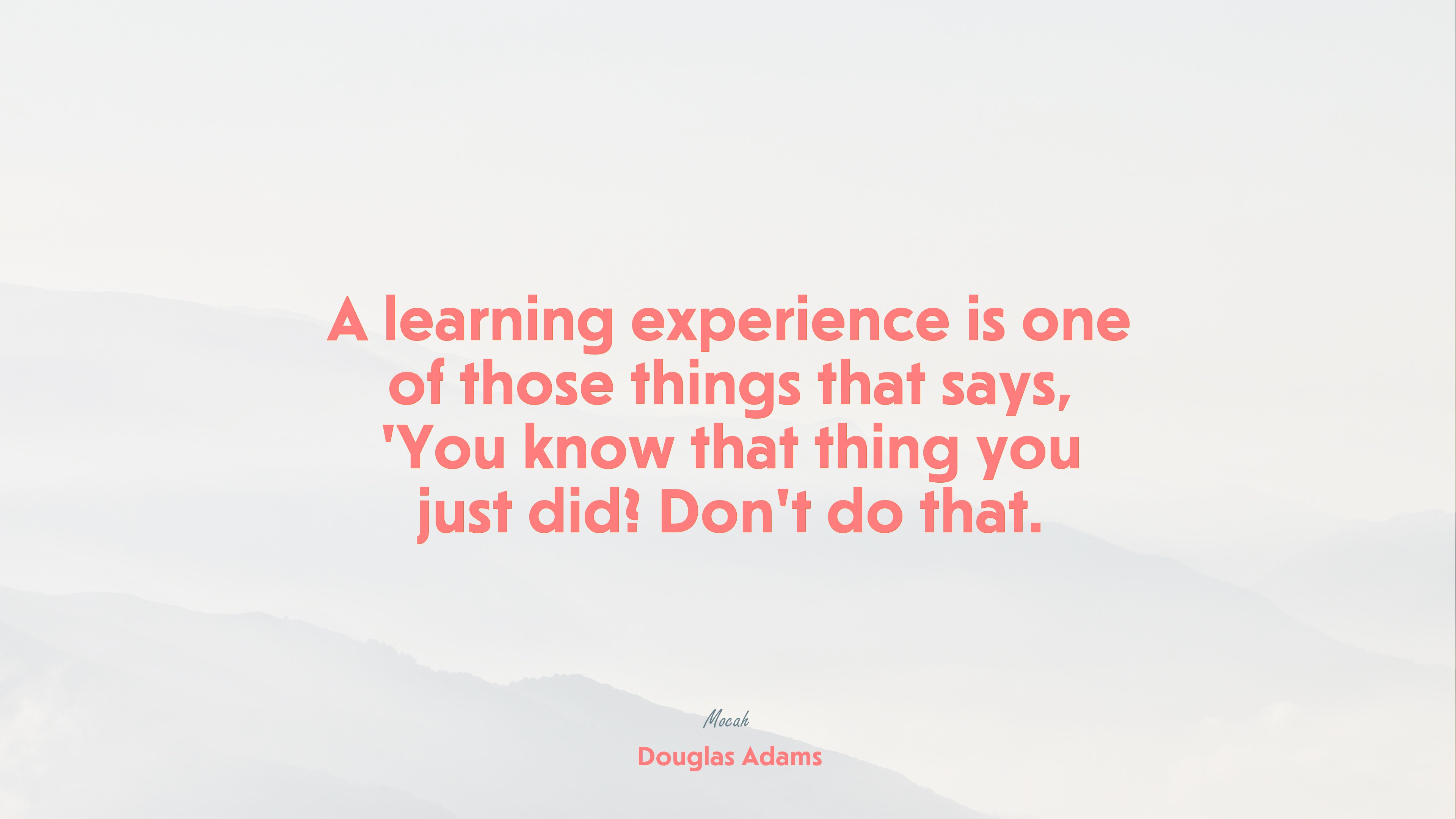quote about life desktop, Douglas Adams quote HD Wallpaper