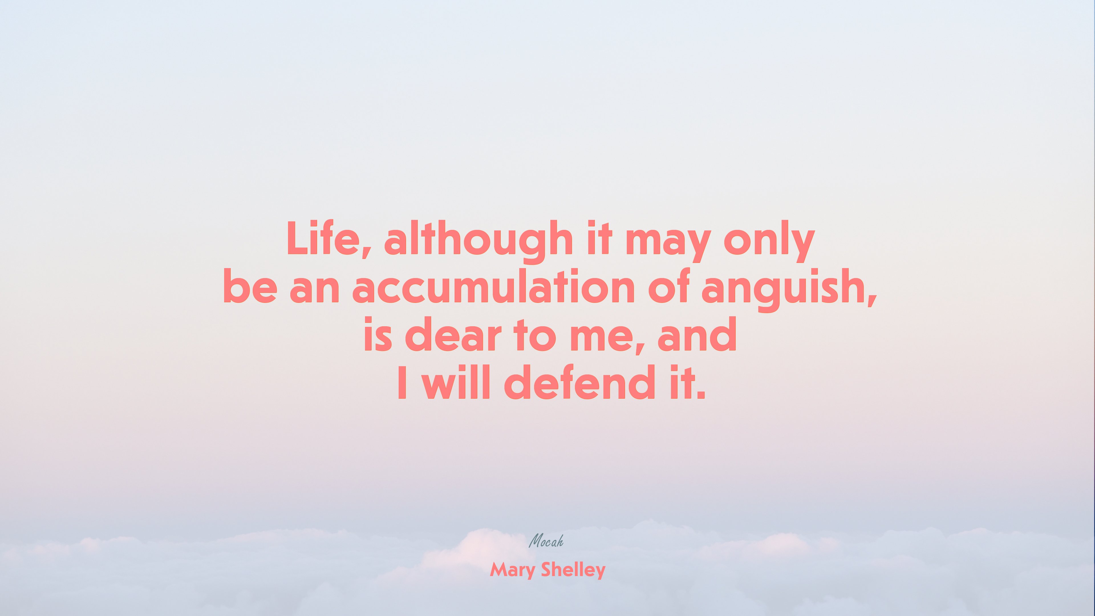 download with quote on life, Mary Shelley quote HD Wallpaper