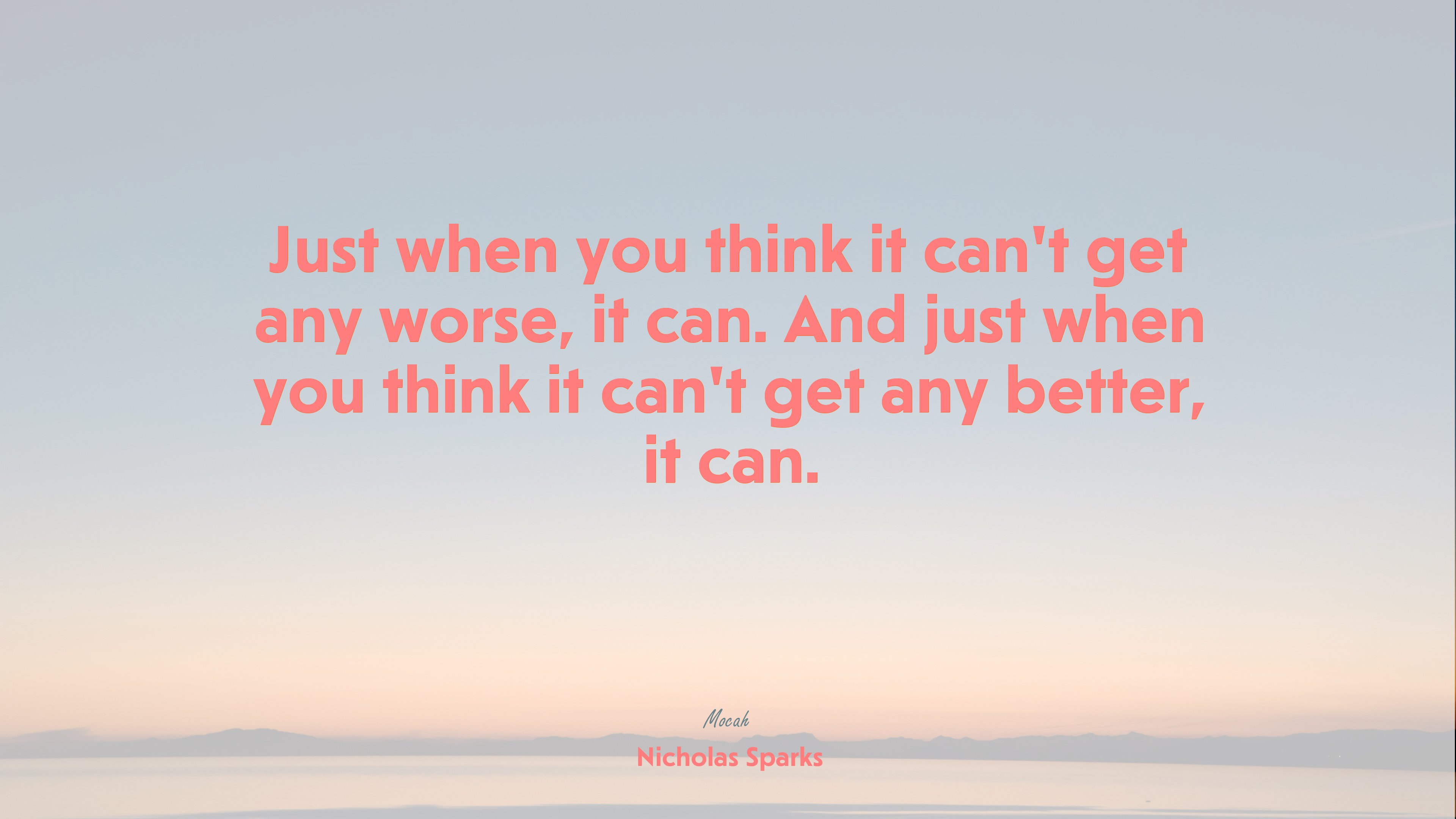 beautiful life with quote, Nicholas Sparks quote HD Wallpaper