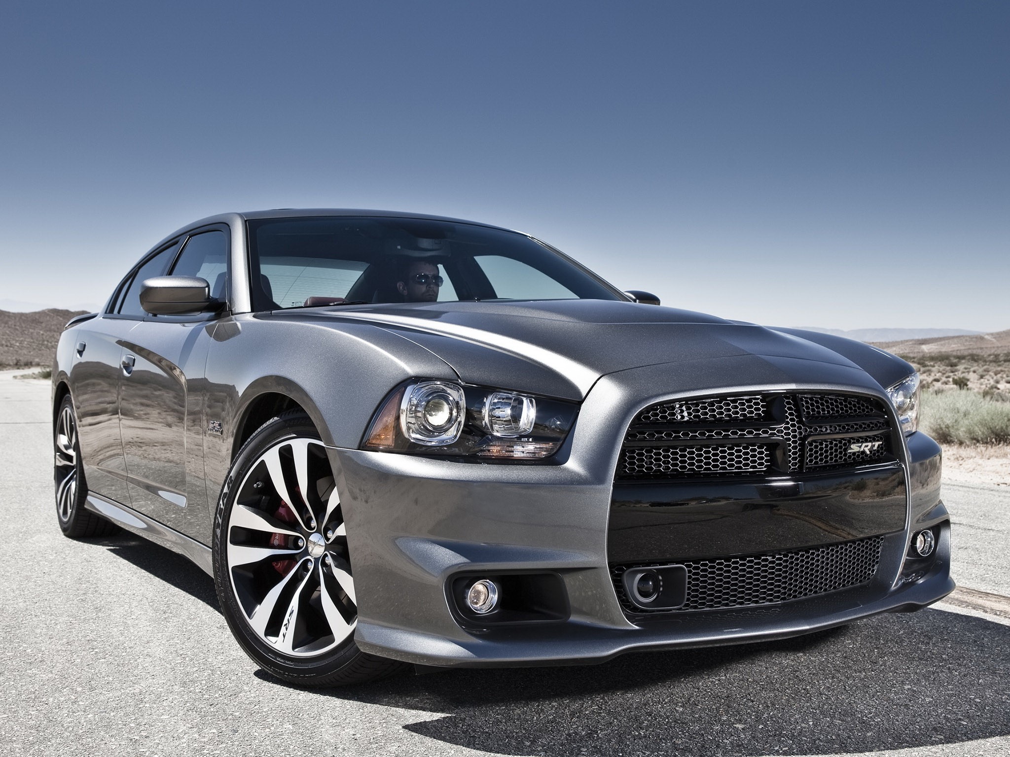 Gray Dodge Charger SRT on a Road HD Wallpaper