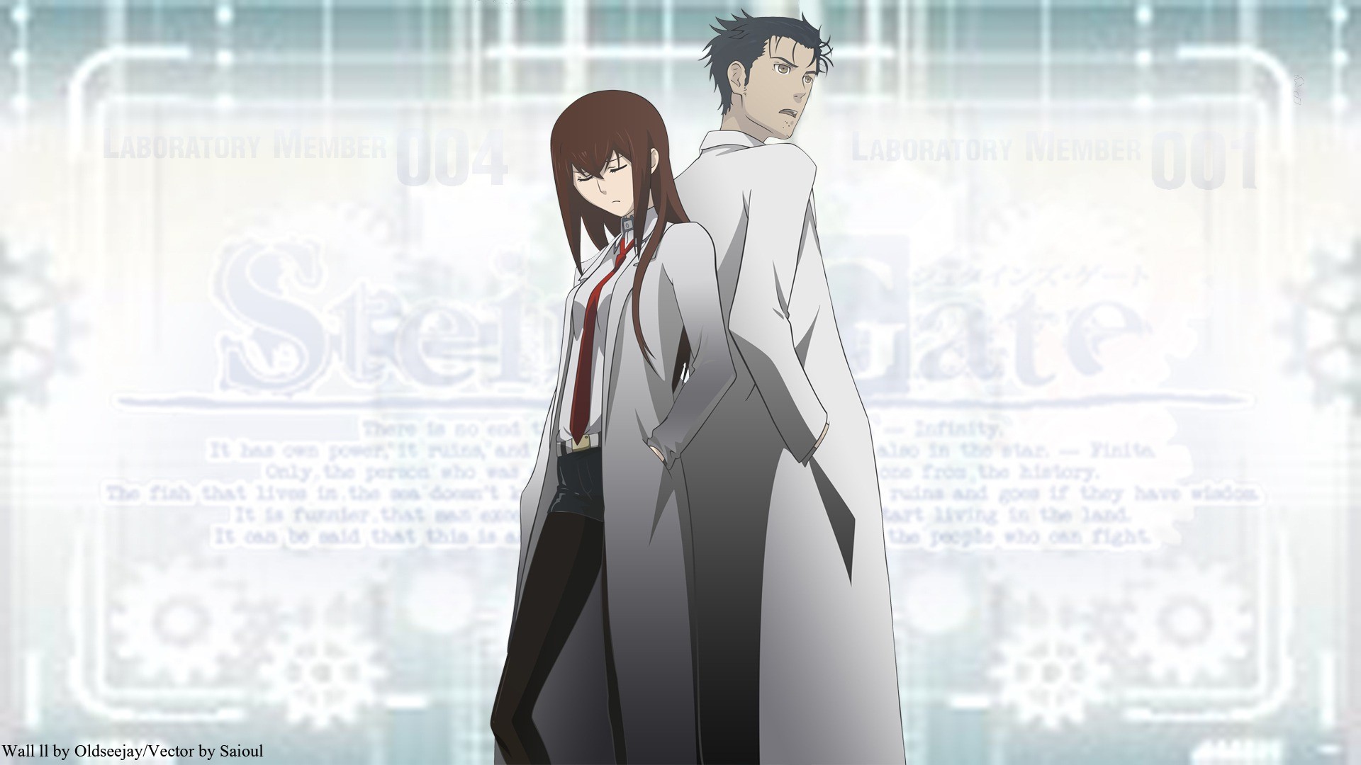 Kurisu Makise and Rintaro Okabe from Steins;Gate HD Wallpaper