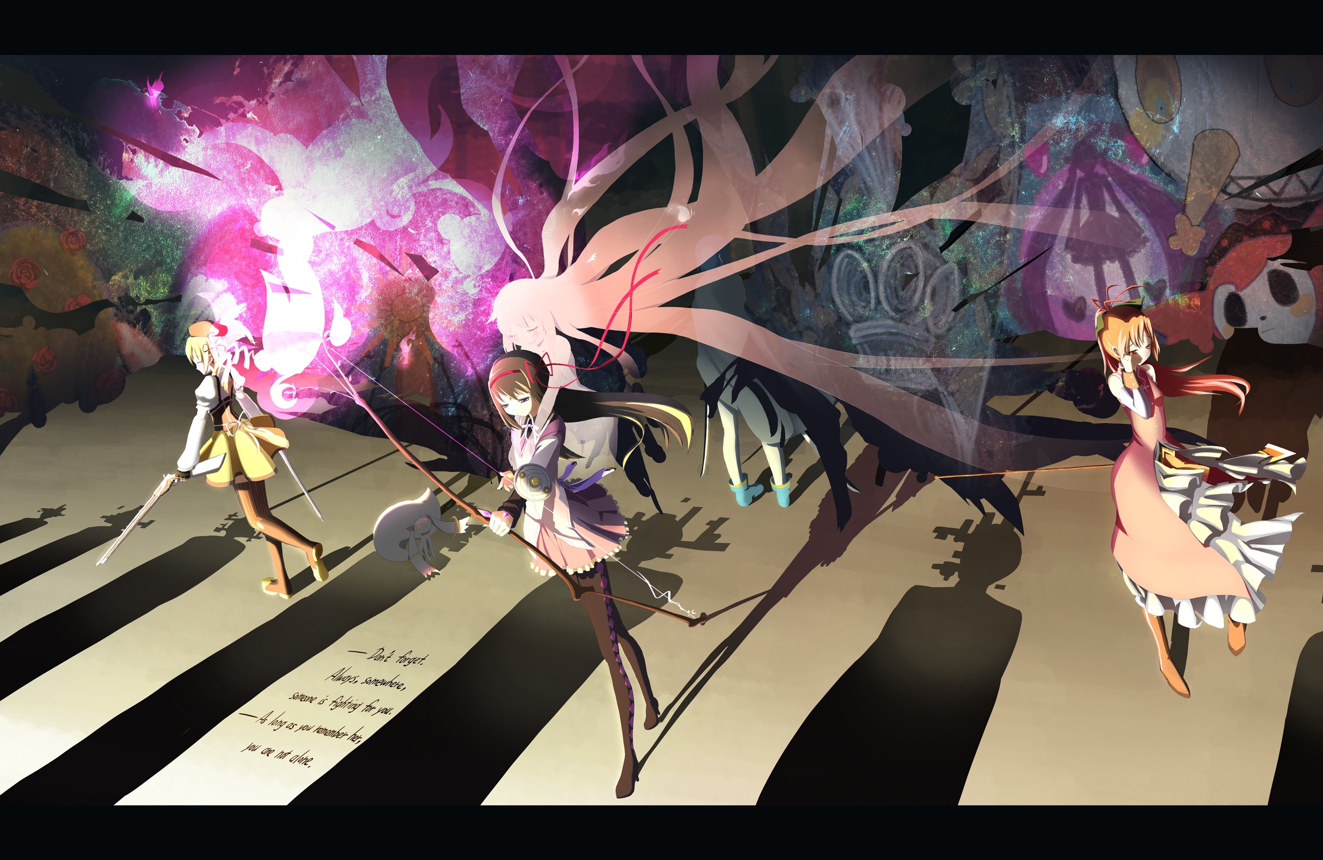 Magical Girls from Mahou Shoujo Madoka Magica HD Wallpaper