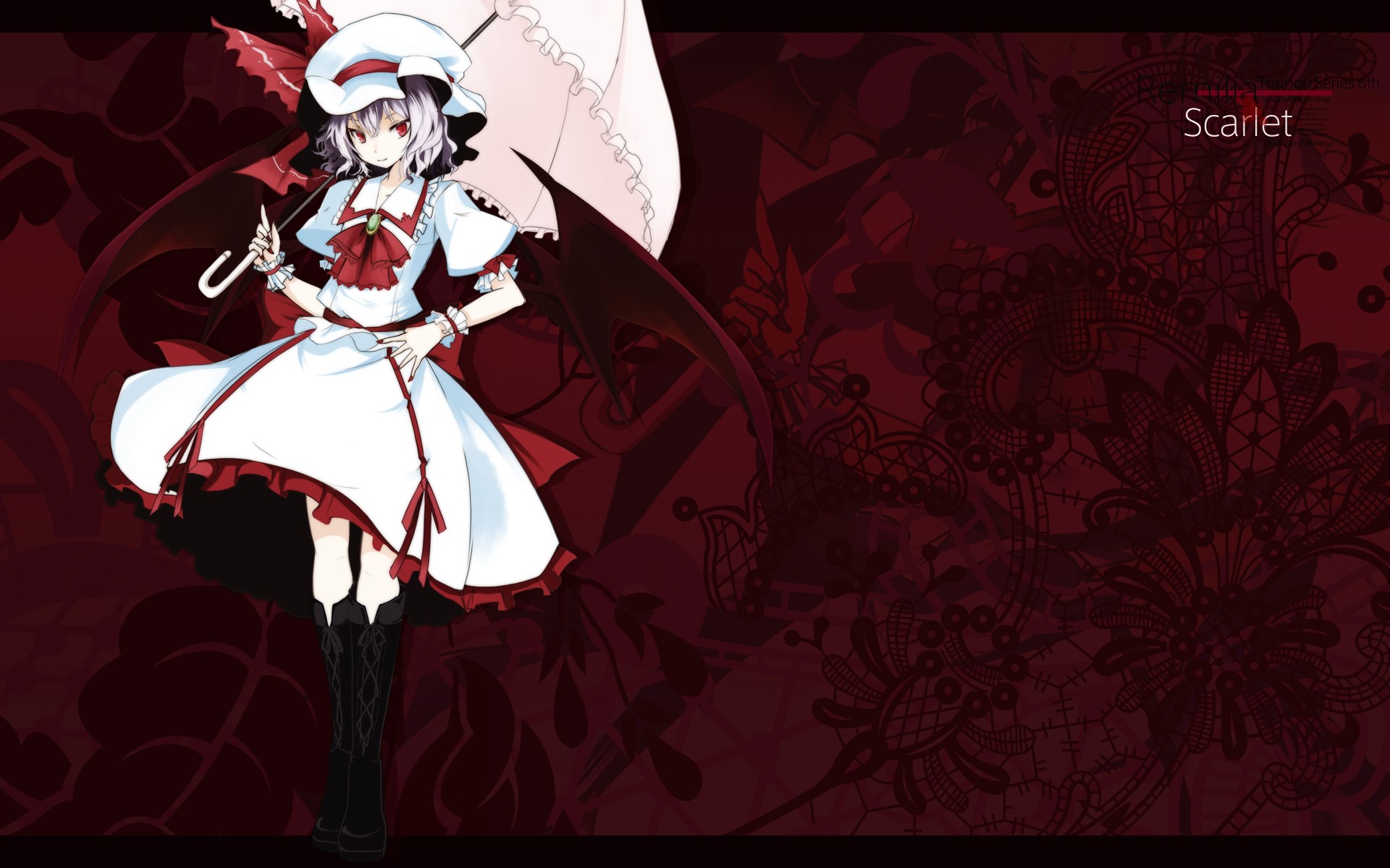 Remilia Scarlet from Touhou Project HD Wallpaper
