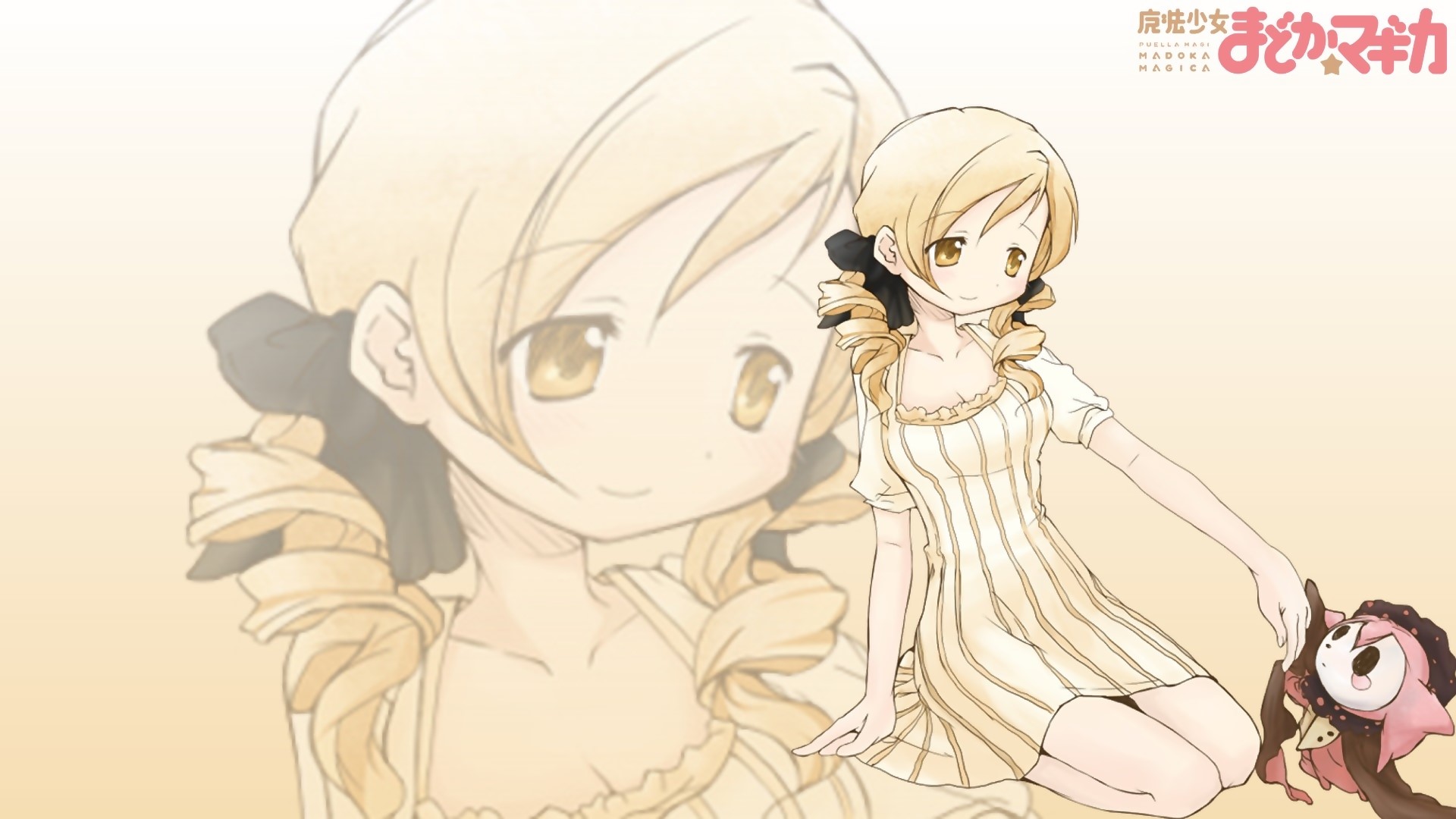 Mami Tomoe and Bebe from Puella Magi Madoka Magica HD Wallpaper
