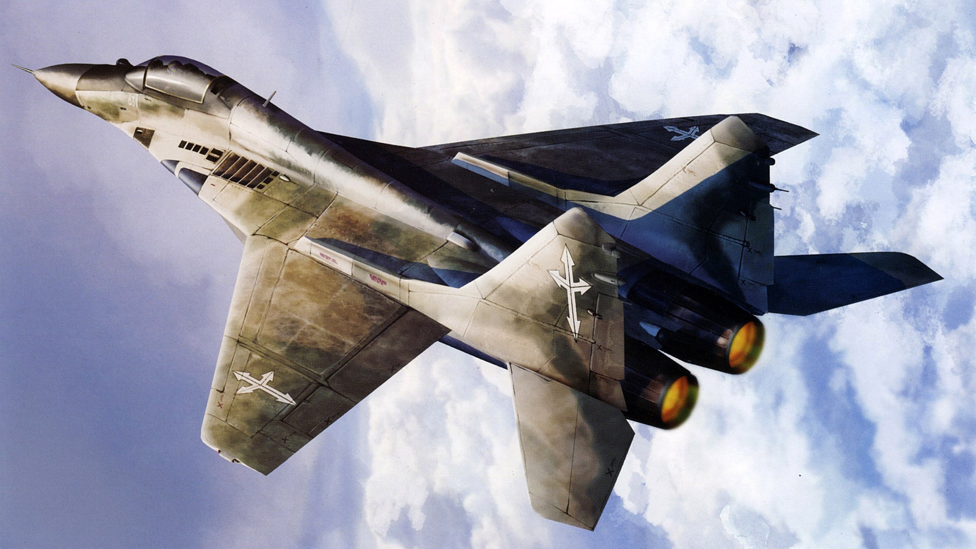 MiG-29 fighter jet in flight HD Wallpaper