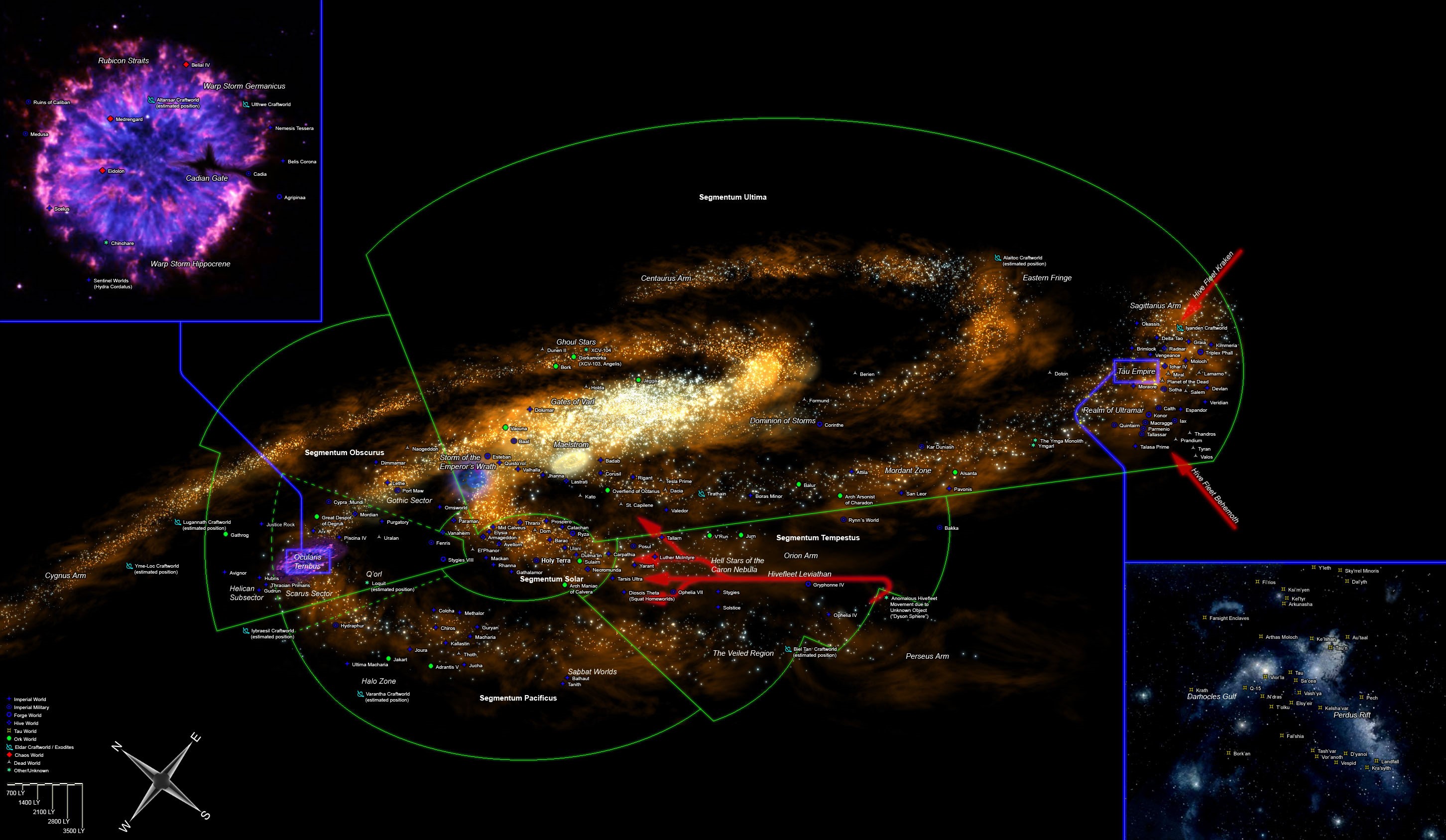 Warhammer 40,000 Galactic Map HD Wallpaper