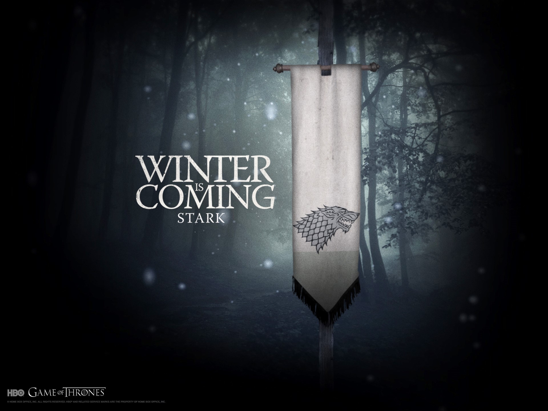 Game of Thrones Stark Winter is Coming Banner HD Wallpaper