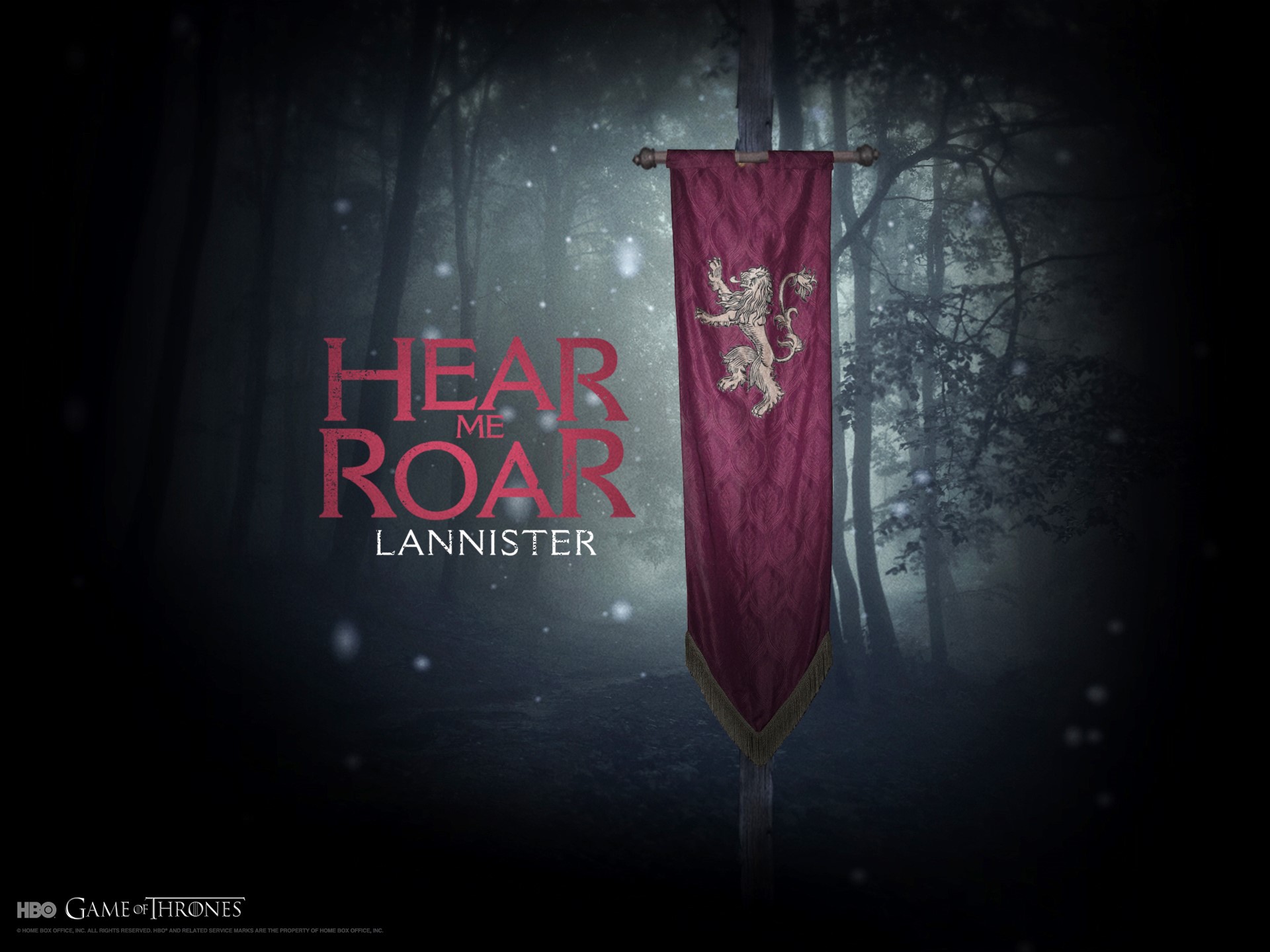 Hear Me Roar Lannister banner from Game of Thrones HD Wallpaper