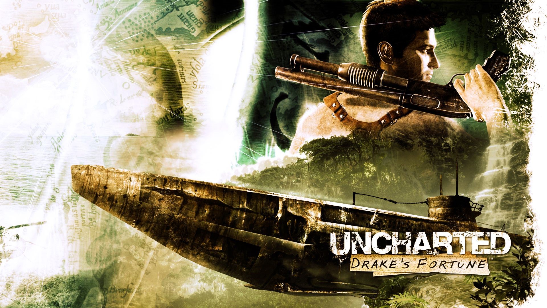 Uncharted Drake's Fortune game cover HD Wallpaper
