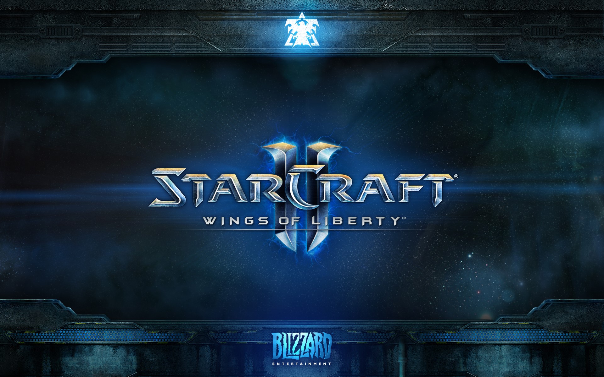 StarCraft II Wings of Liberty Blizzard Entertainment Logo HD Wallpaper