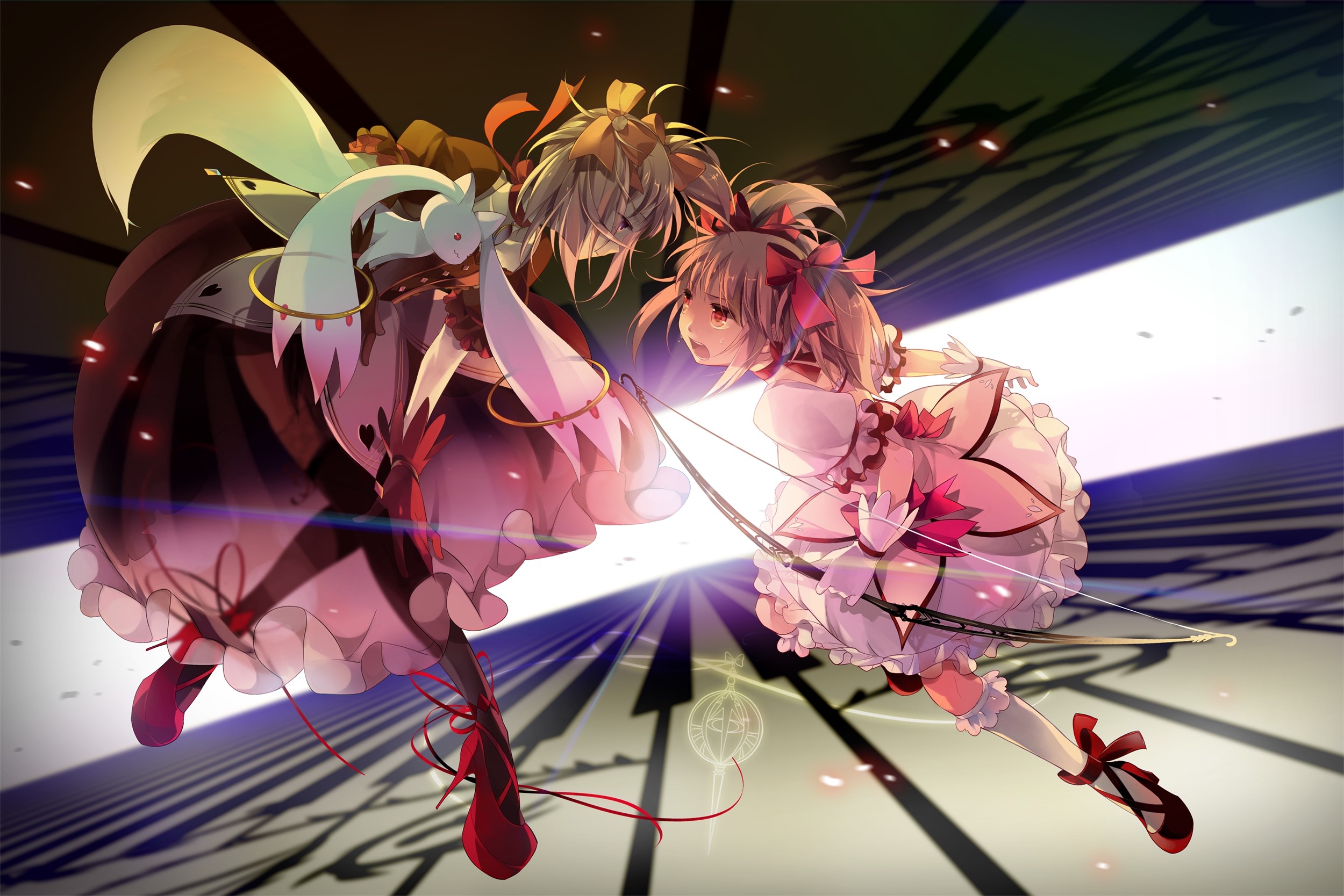 Homura Akemi and Madoka Kaname from Puella Magi Madoka Magica HD Wallpaper
