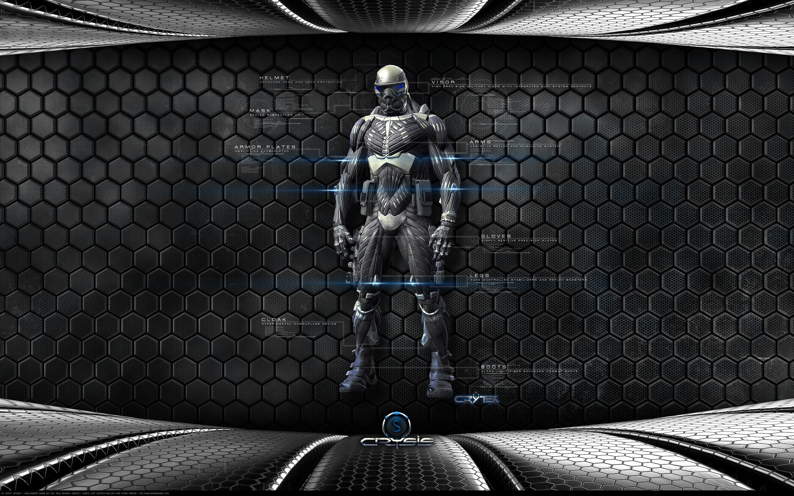 Crysis Nanosuit character breakdown HD Wallpaper