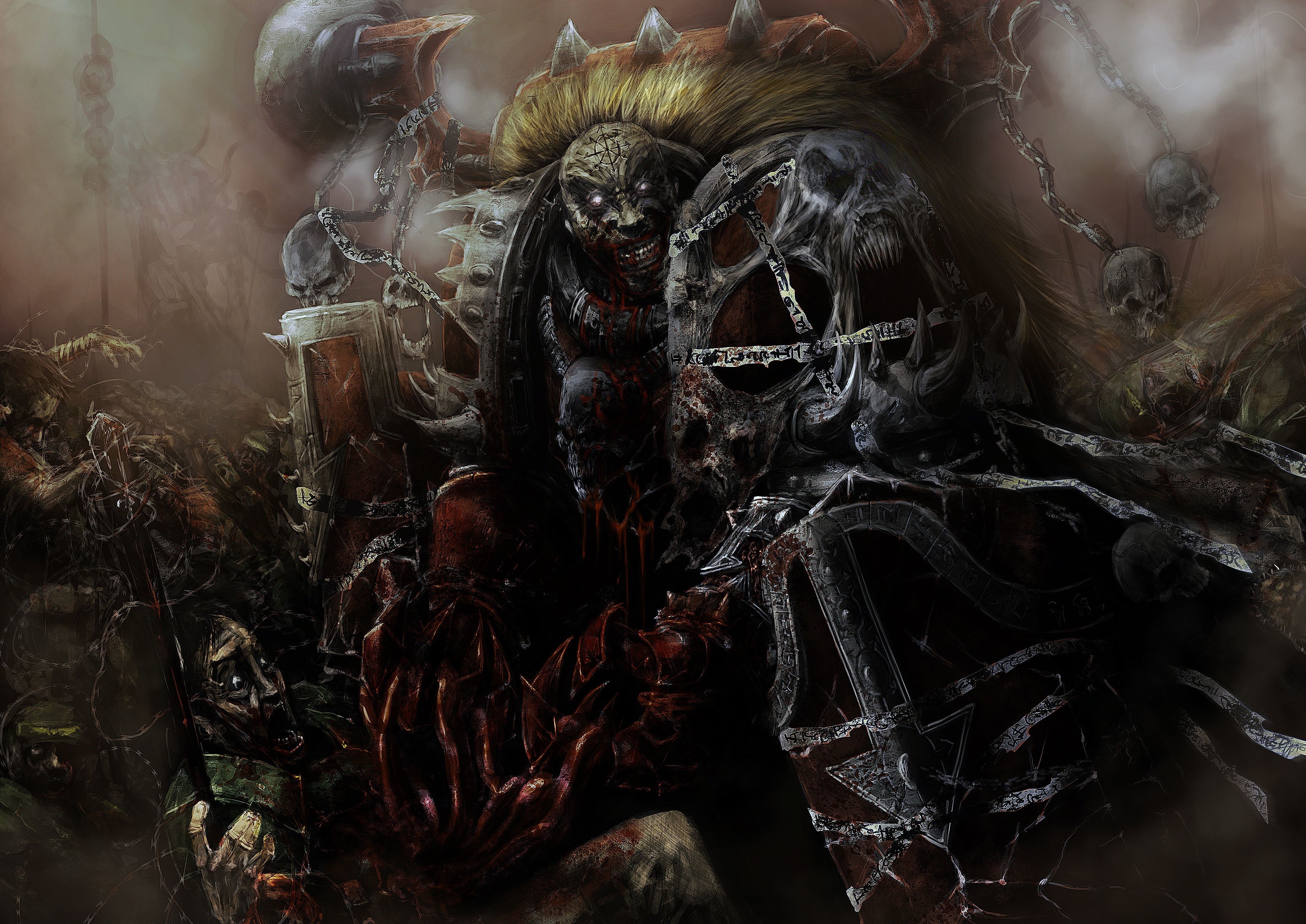Chaos Space Marine from Warhammer 40000 HD Wallpaper