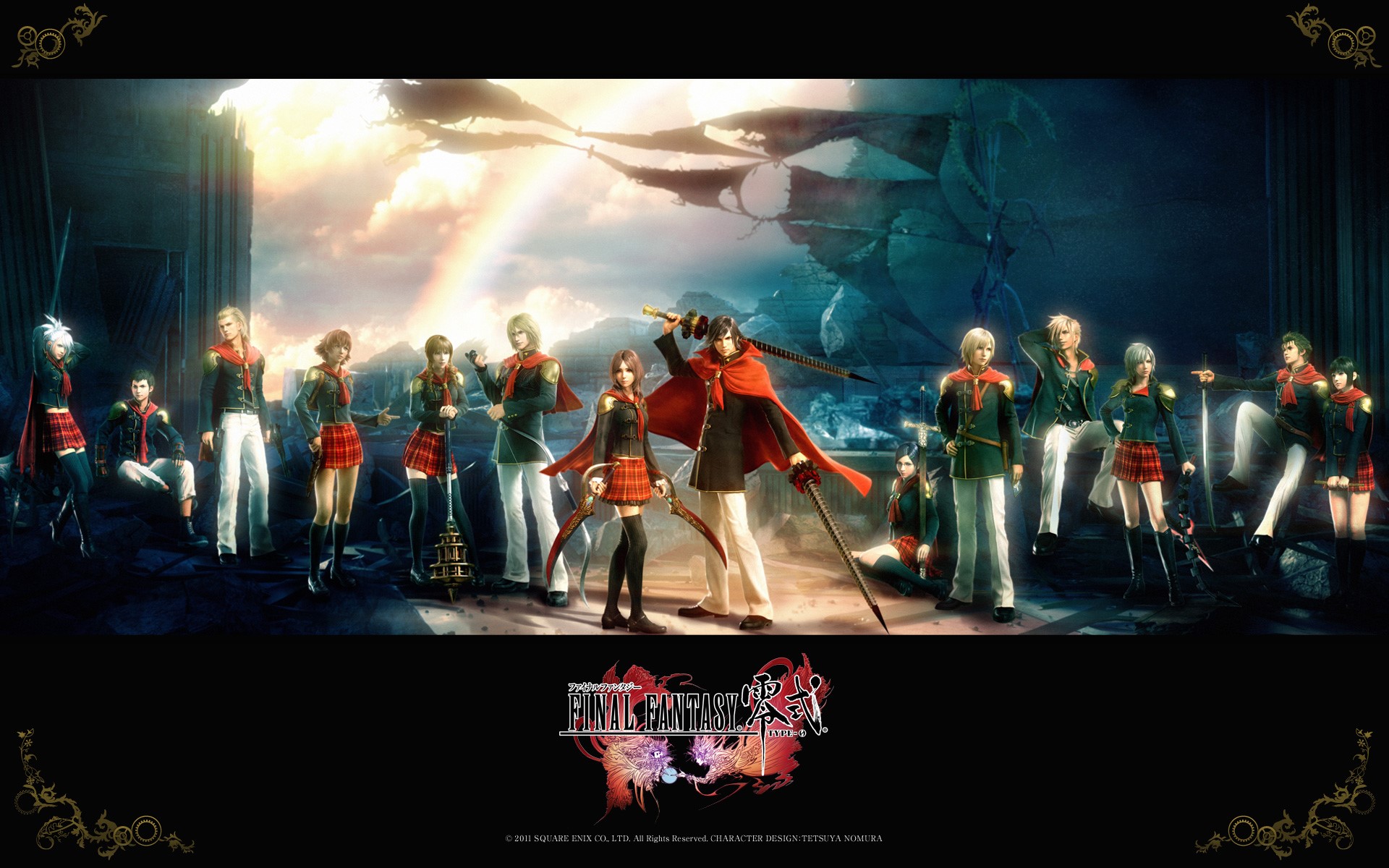 Final Fantasy Type-0 characters in a dramatic scene HD Wallpaper