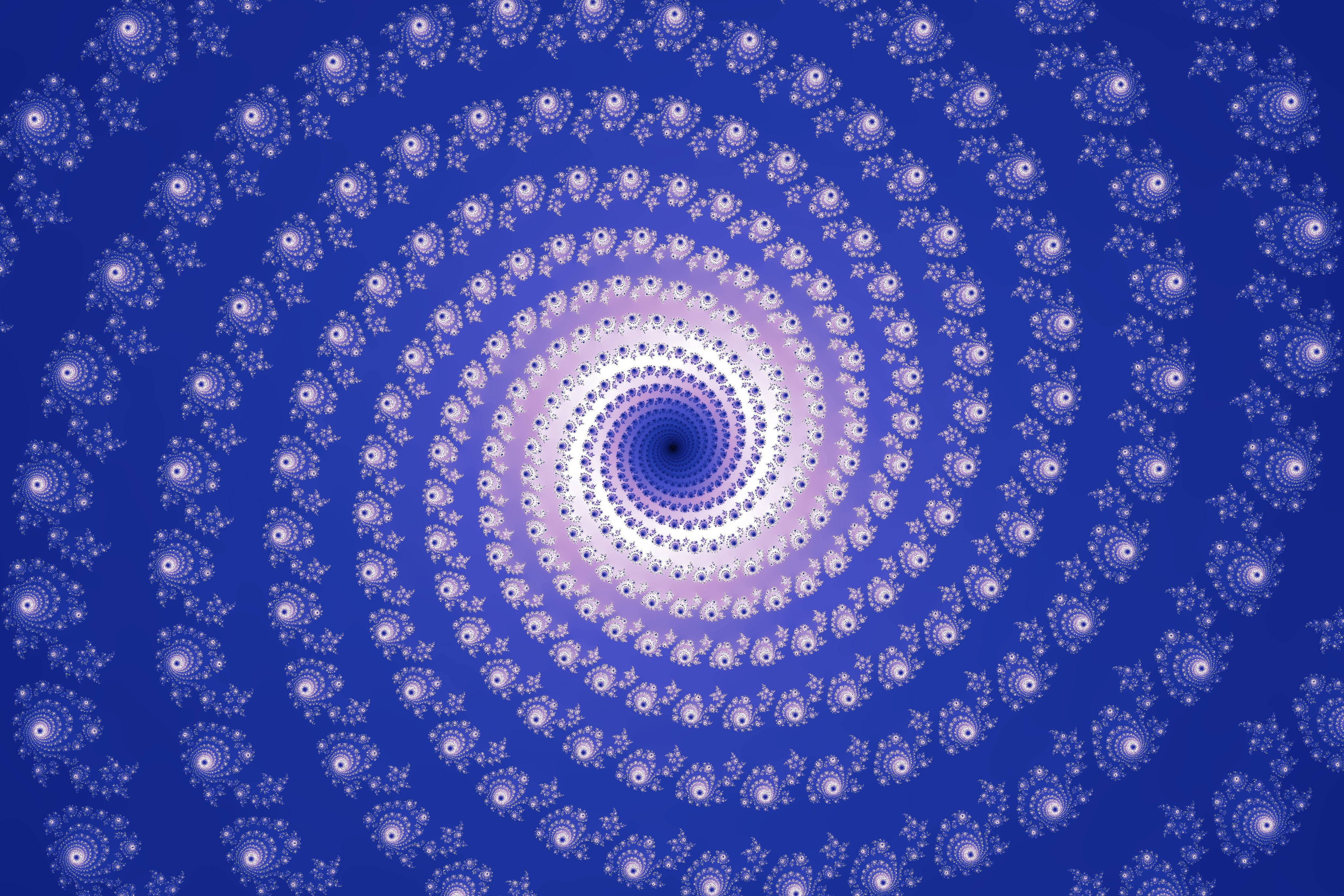 4K Fractal Spiral Abstraction HD Wallpaper