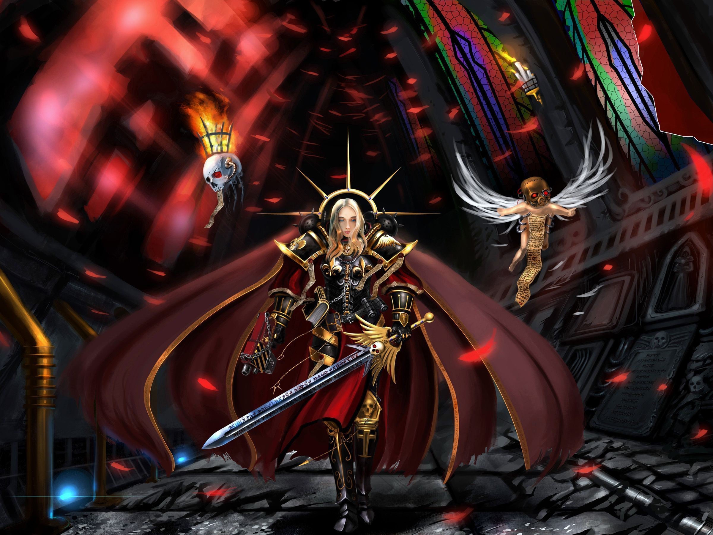 Sister of Battle from Warhammer 40000 HD Wallpaper