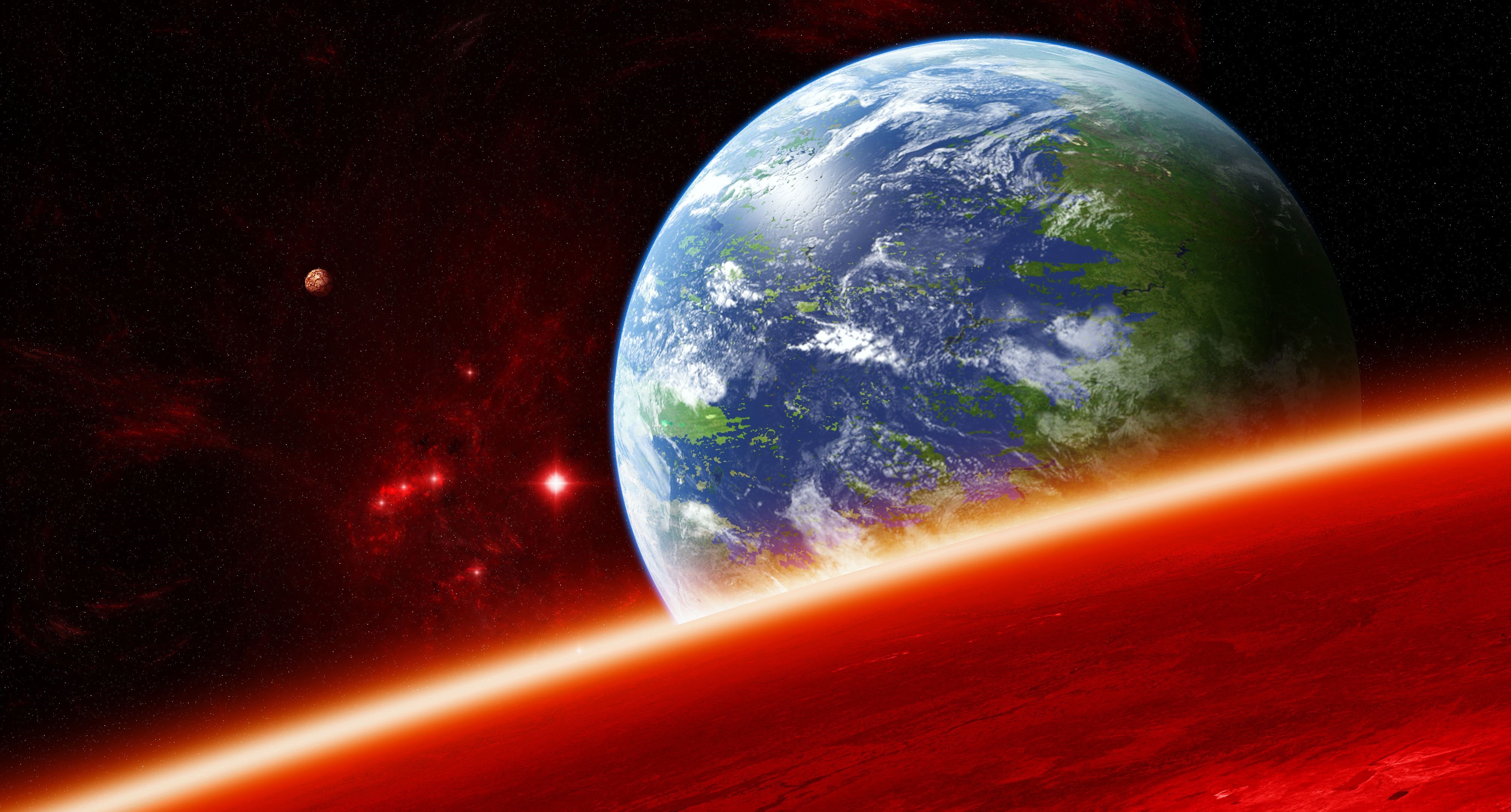 4K Planets in Space HD Wallpaper