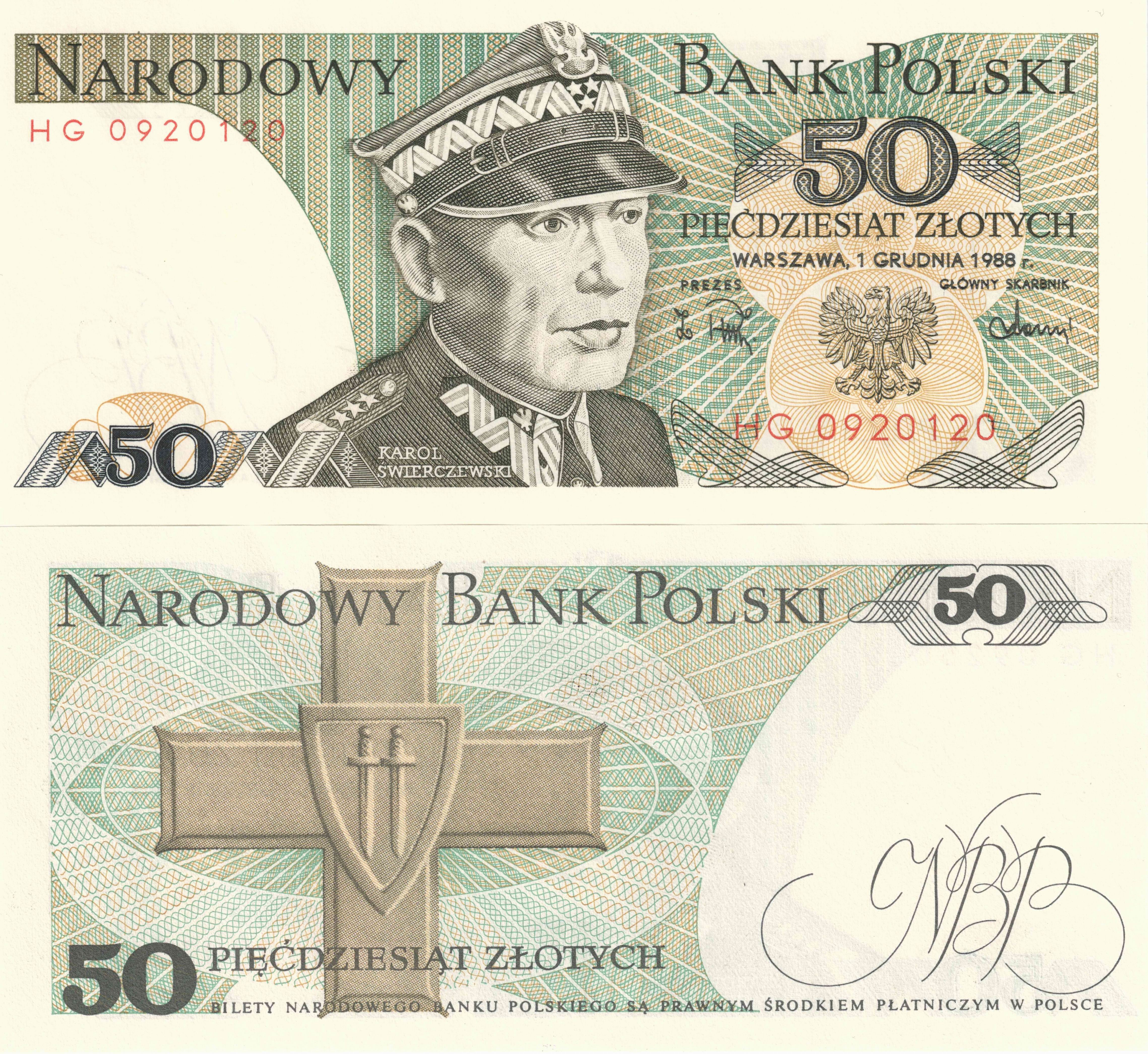 50 Polish Zloty banknote featuring Karol Świerczewski HD Wallpaper