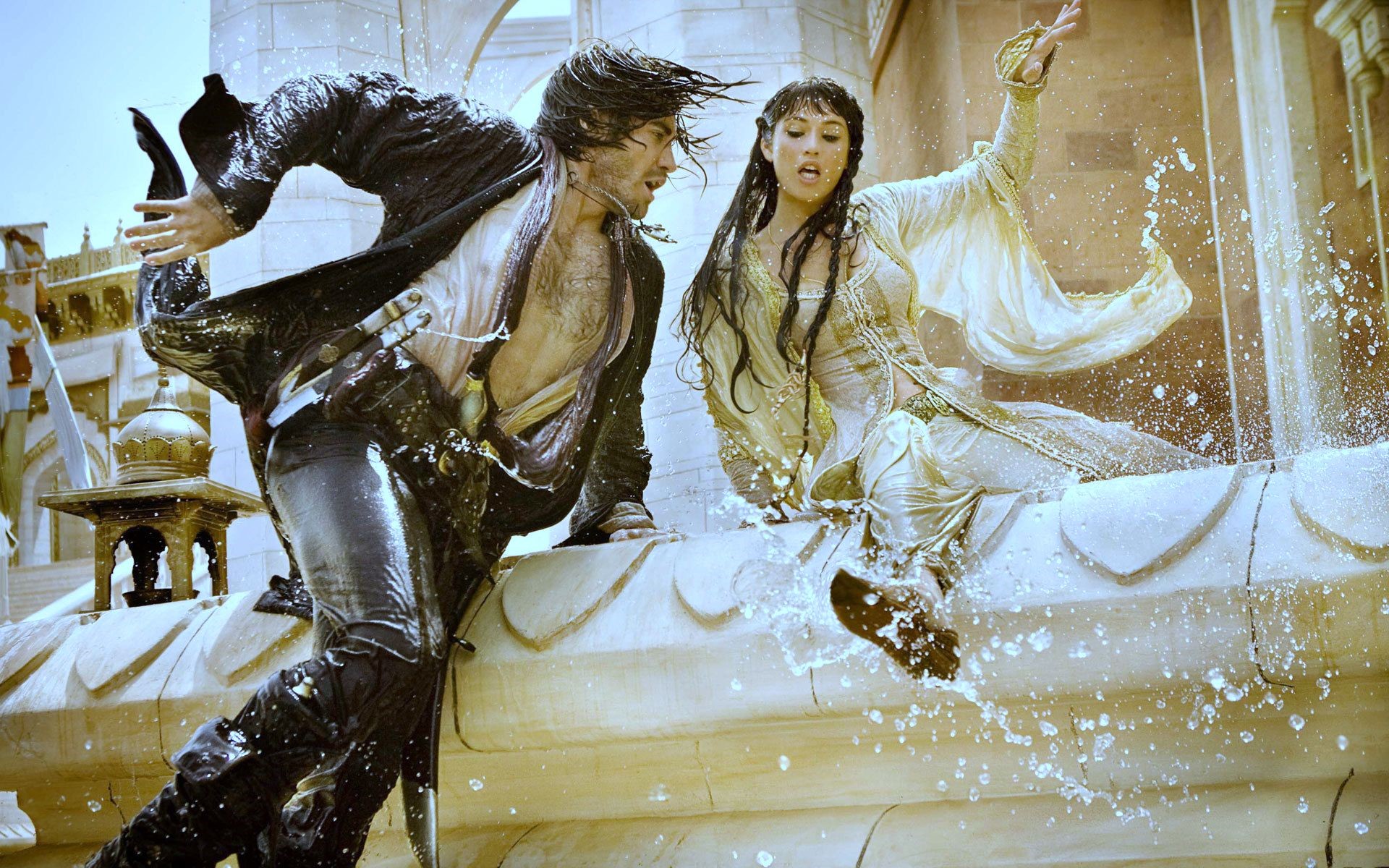 Prince Dastan and Princess Tamina in Prince of Persia HD Wallpaper