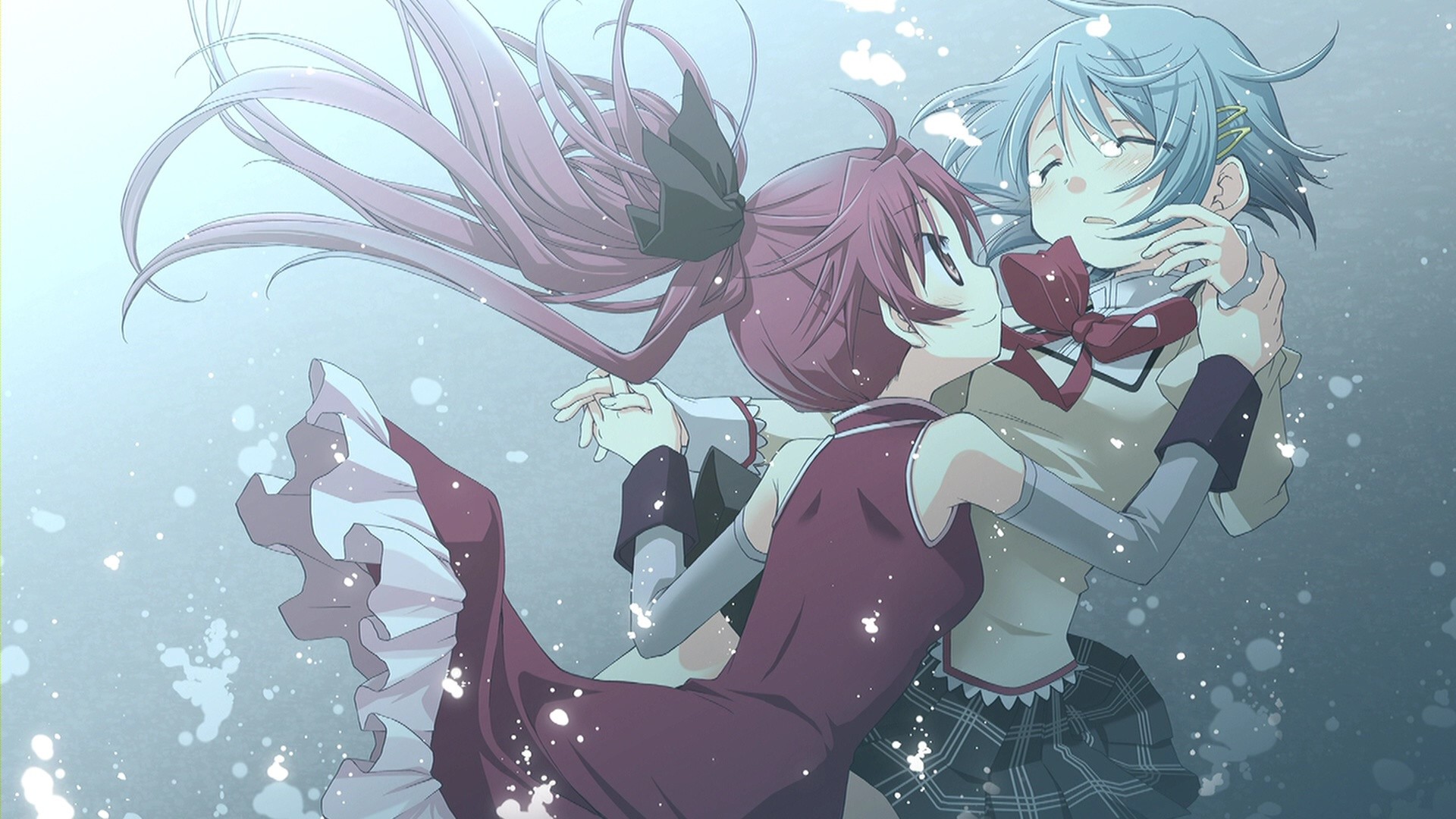 Kyoko Sakura and Sayaka Miki from Puella Magi Madoka Magica HD Wallpaper