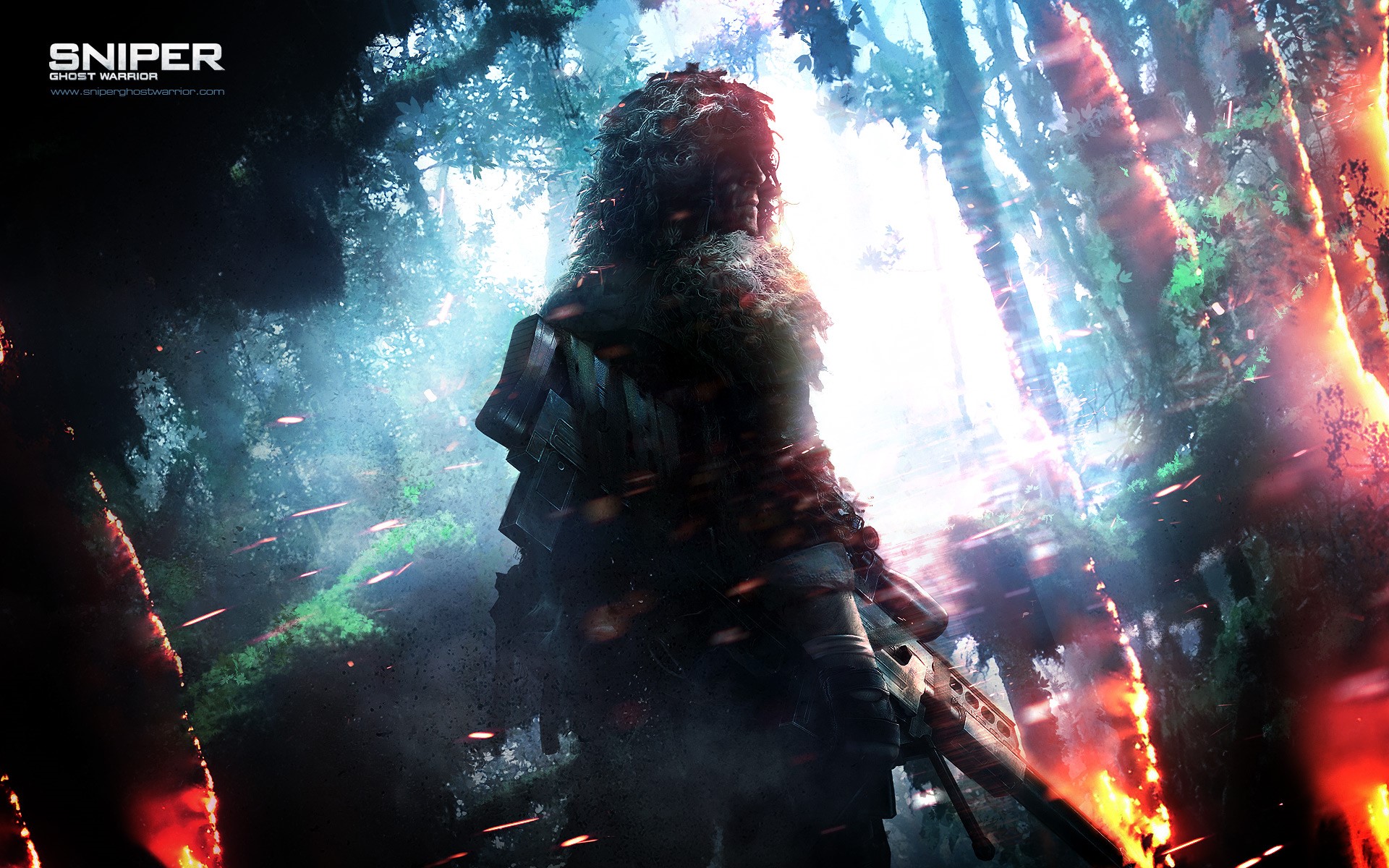 Sniper Ghost Warrior in a Forest HD Wallpaper