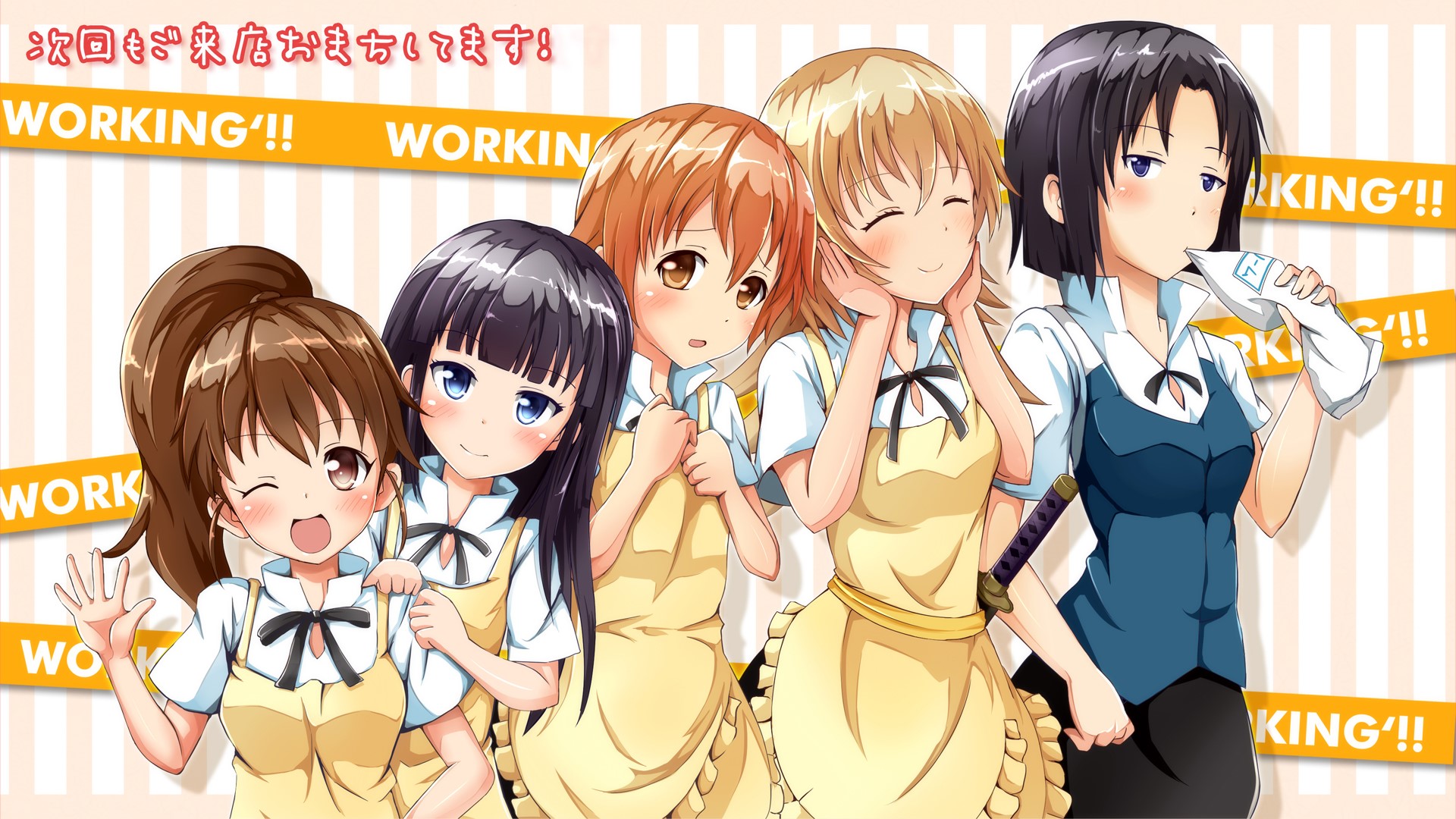 Working!! Anime Girls HD Wallpaper